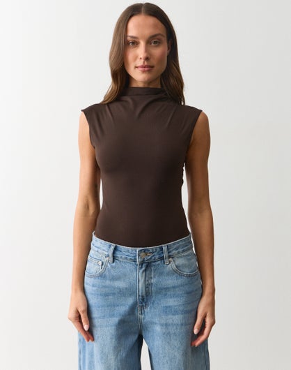 High Neck Cut Out Bodysuit
