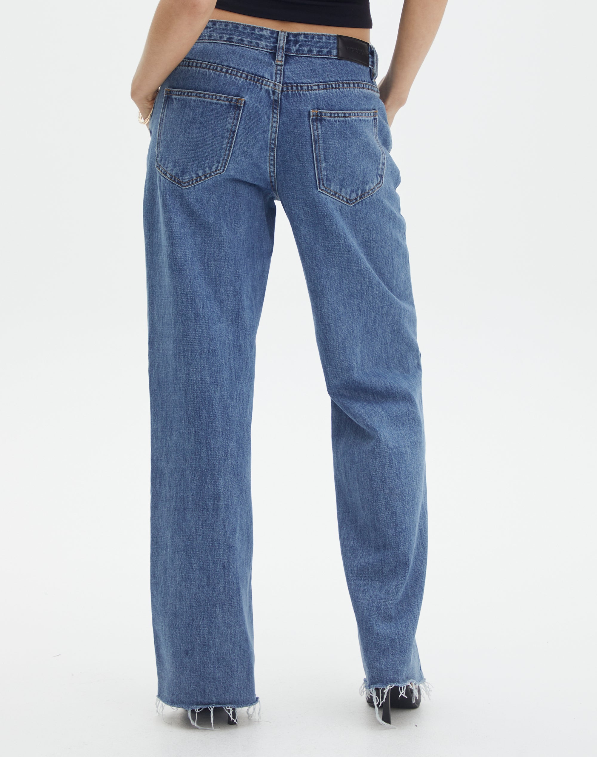 Recycled Low Rise Straight Leg Jean in 