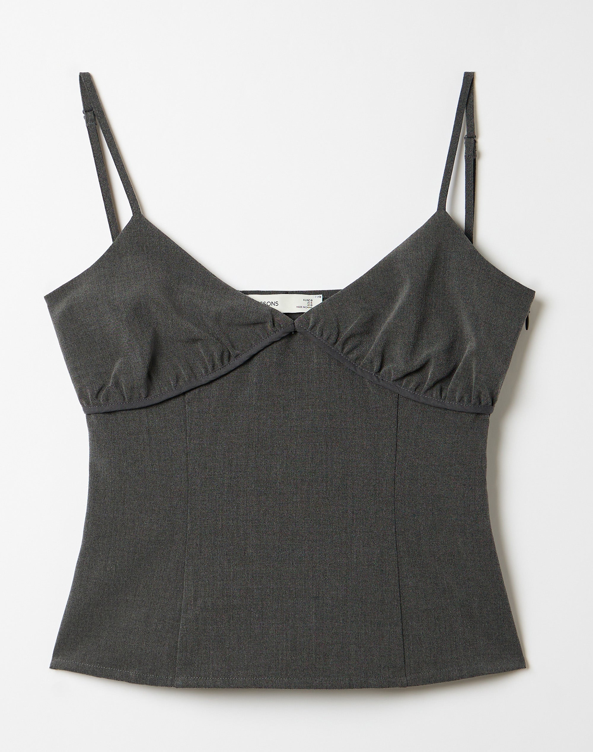 Tailored Cami Top in Charcoal Marle | Glassons AU