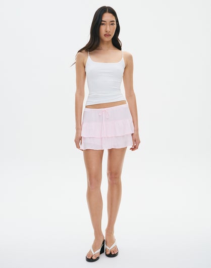 Low Rise Tiered Mini Skort