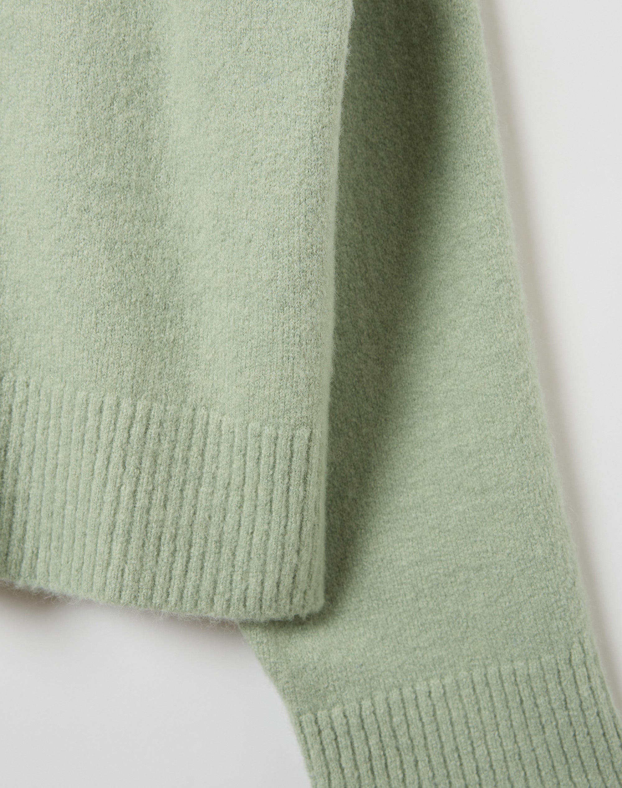 Crew Neck Knit Jumper in Washed Matcha | Glassons US