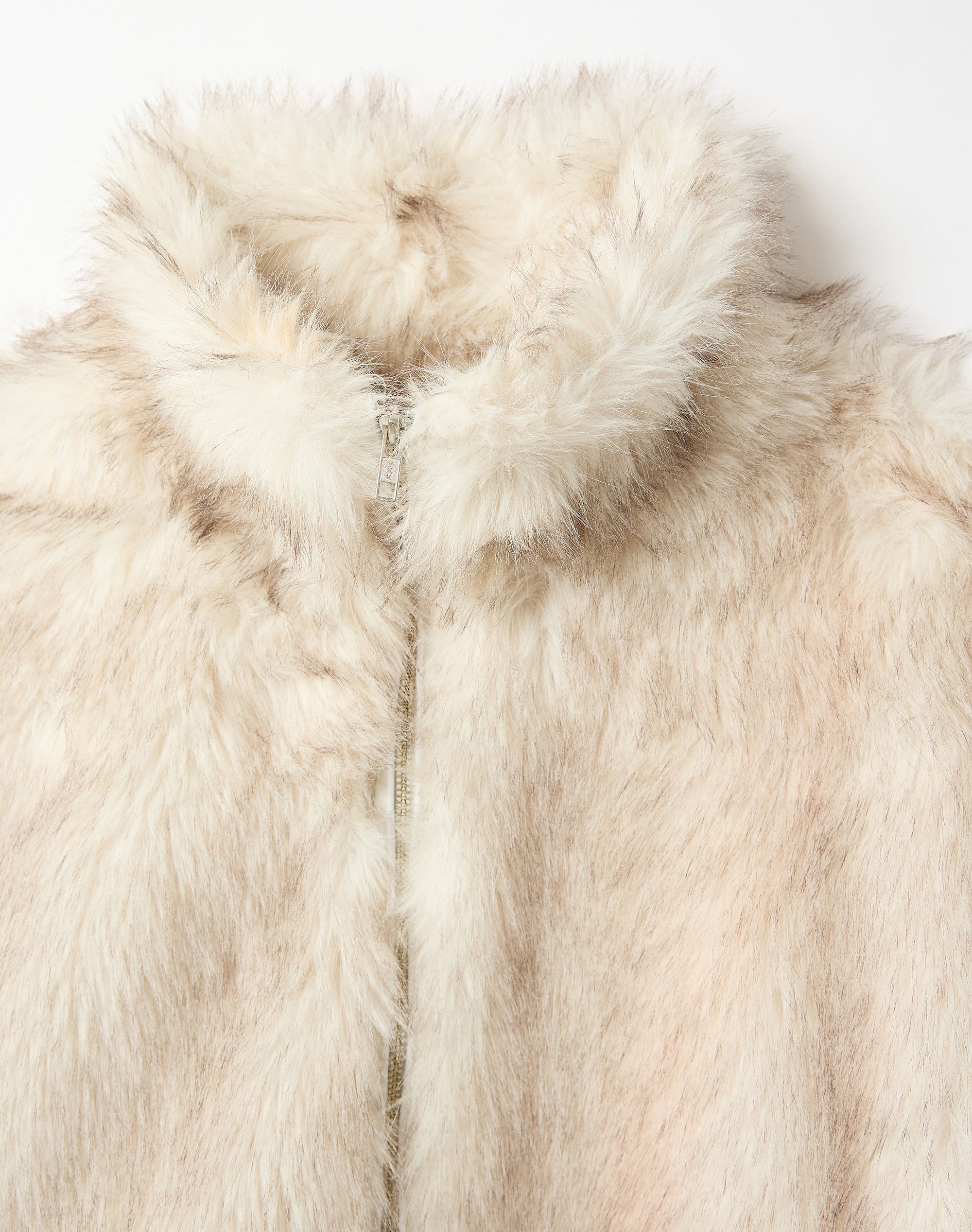 Faux Fur Jacket in Milk X Choc Tip | Glassons US