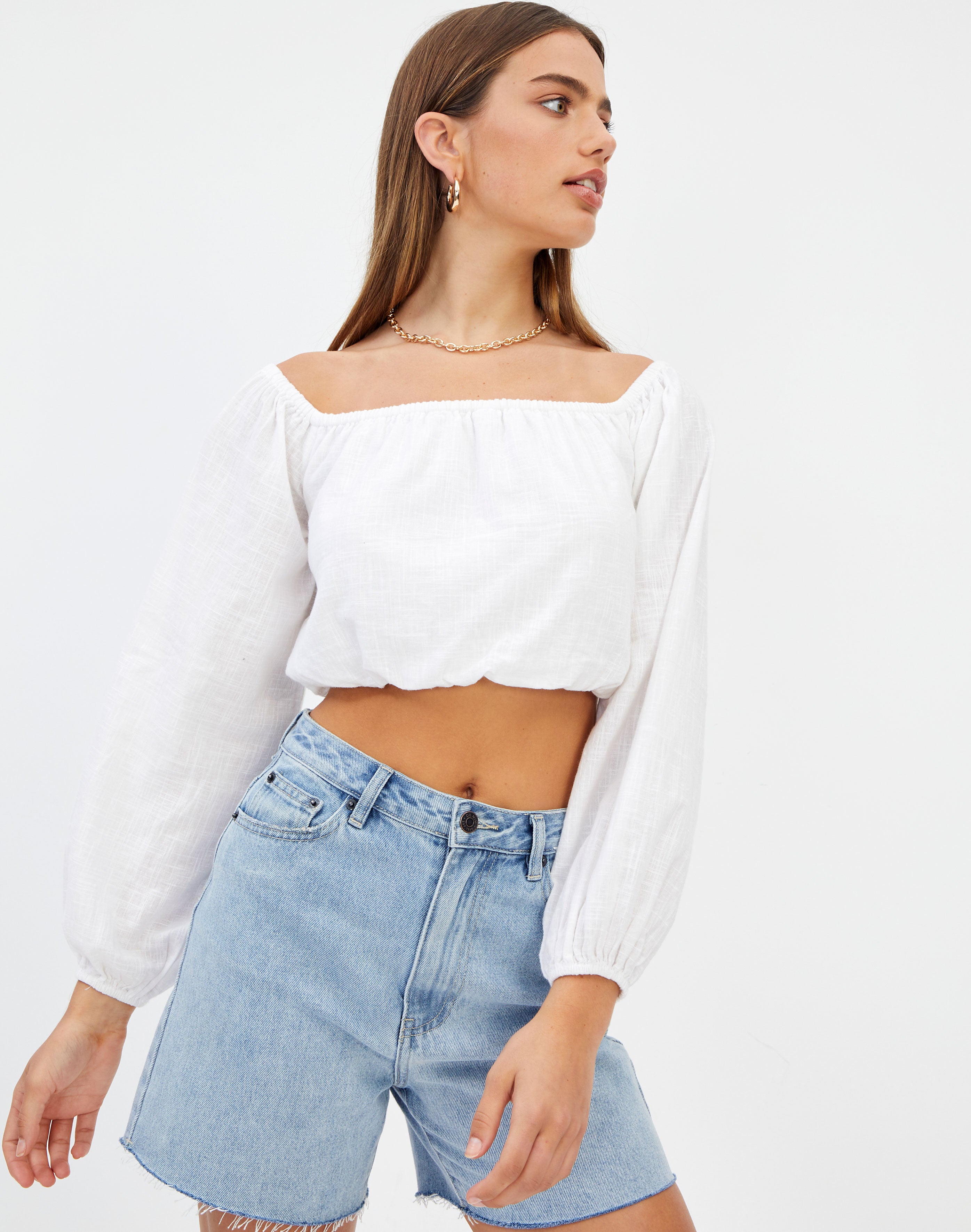 white off shoulder