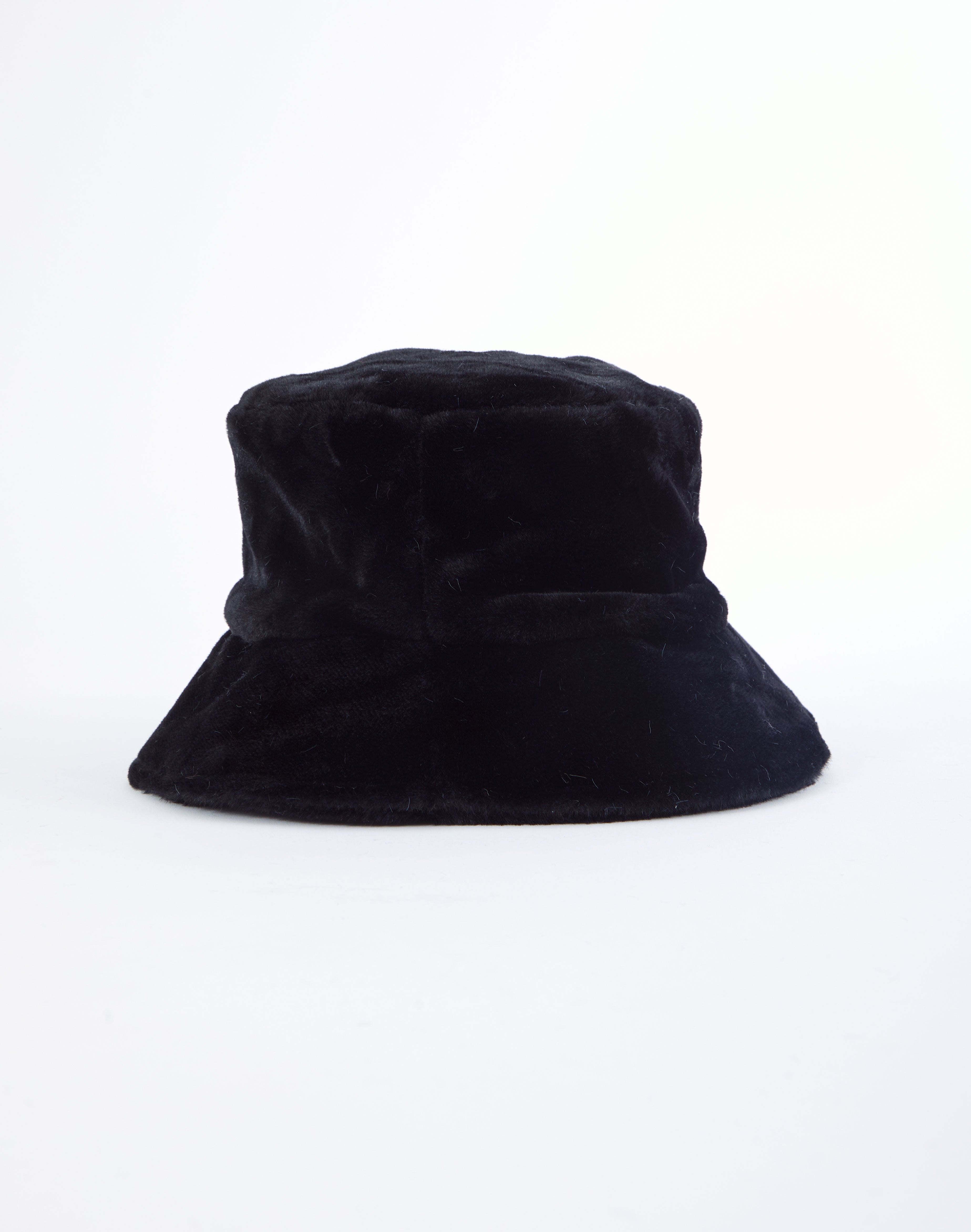 Faux Fur Bucket Hat in Black | Glassons