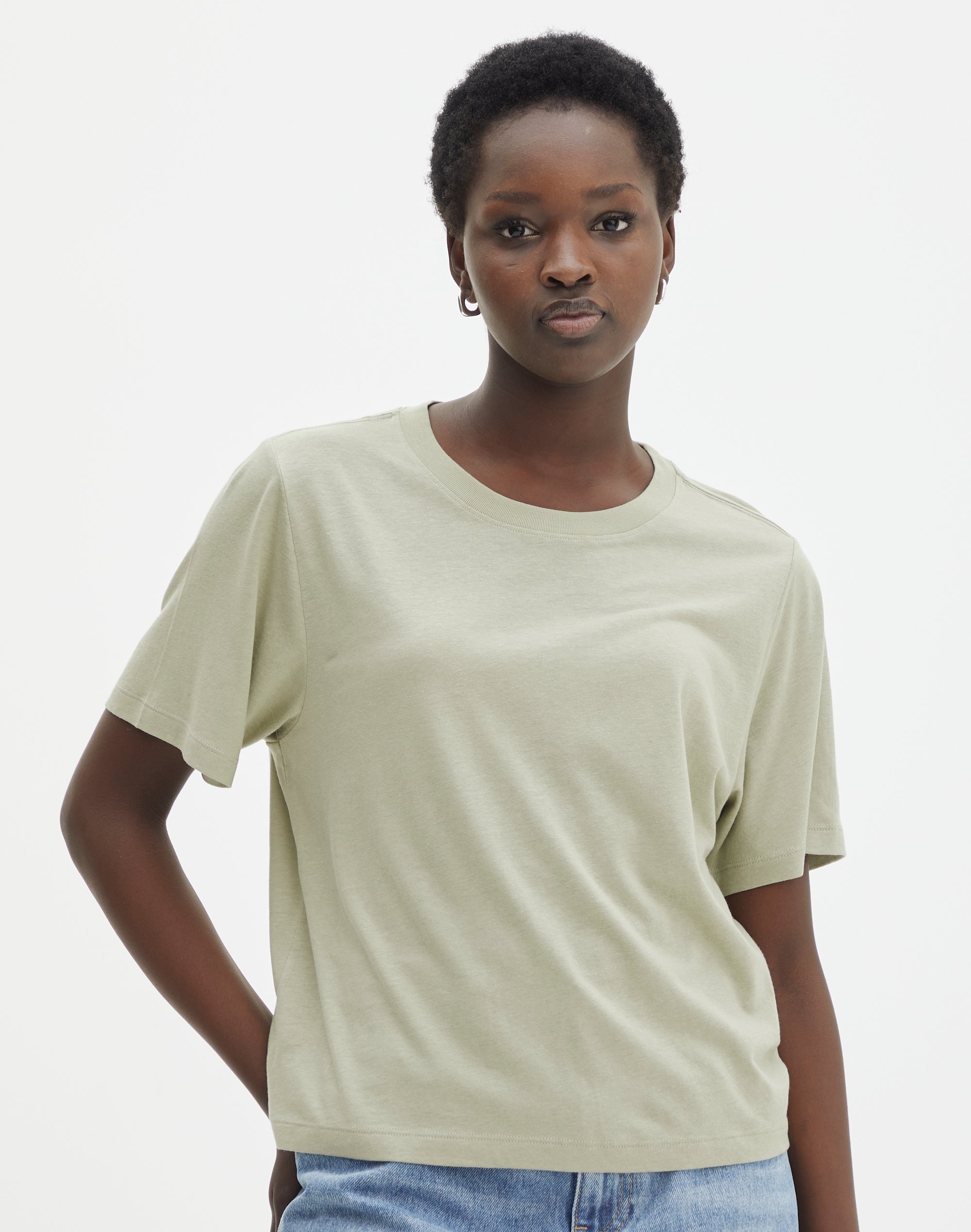 Cotton T-shirt in Like A Moss