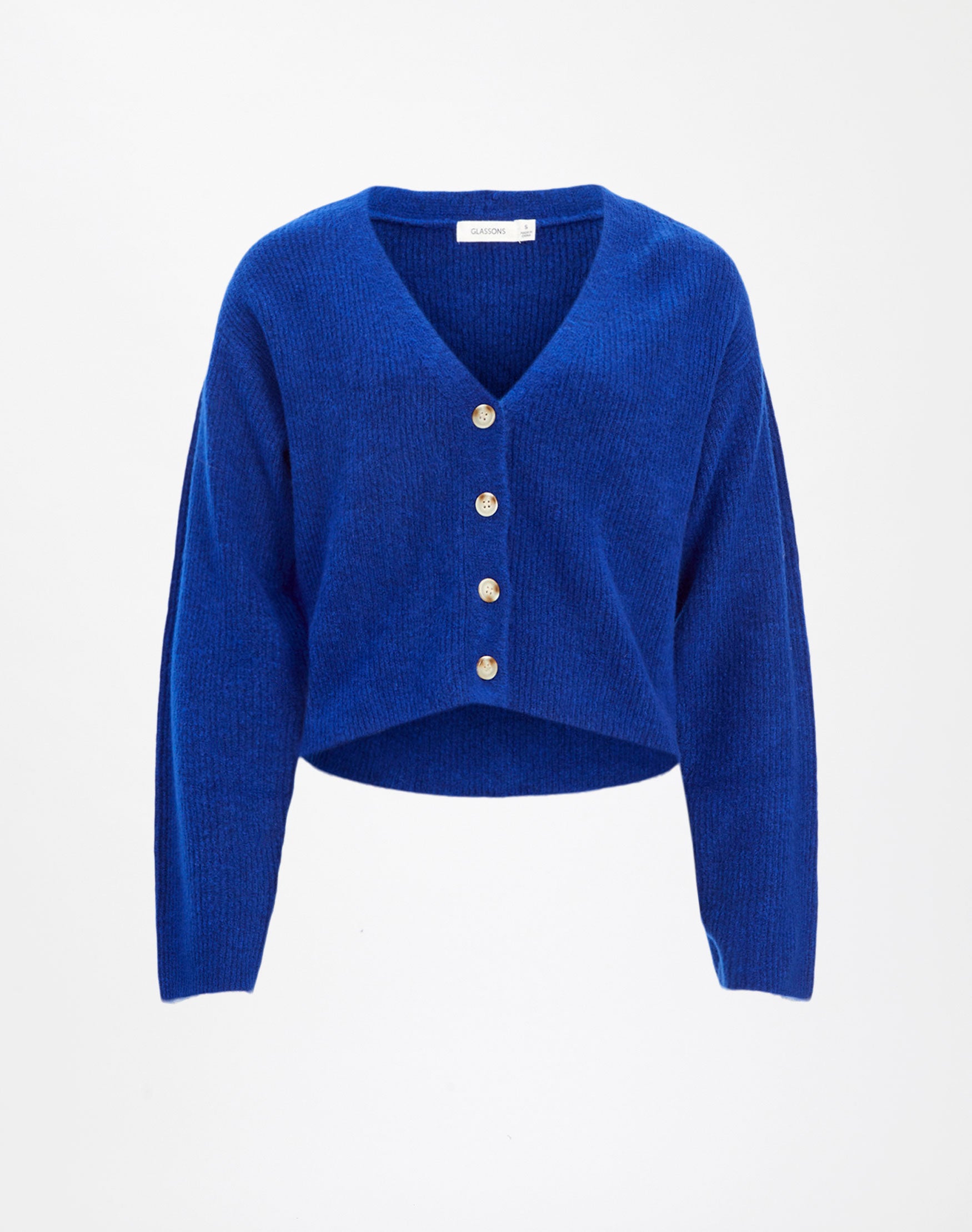 Button Front Long Sleeve Cardigan in 