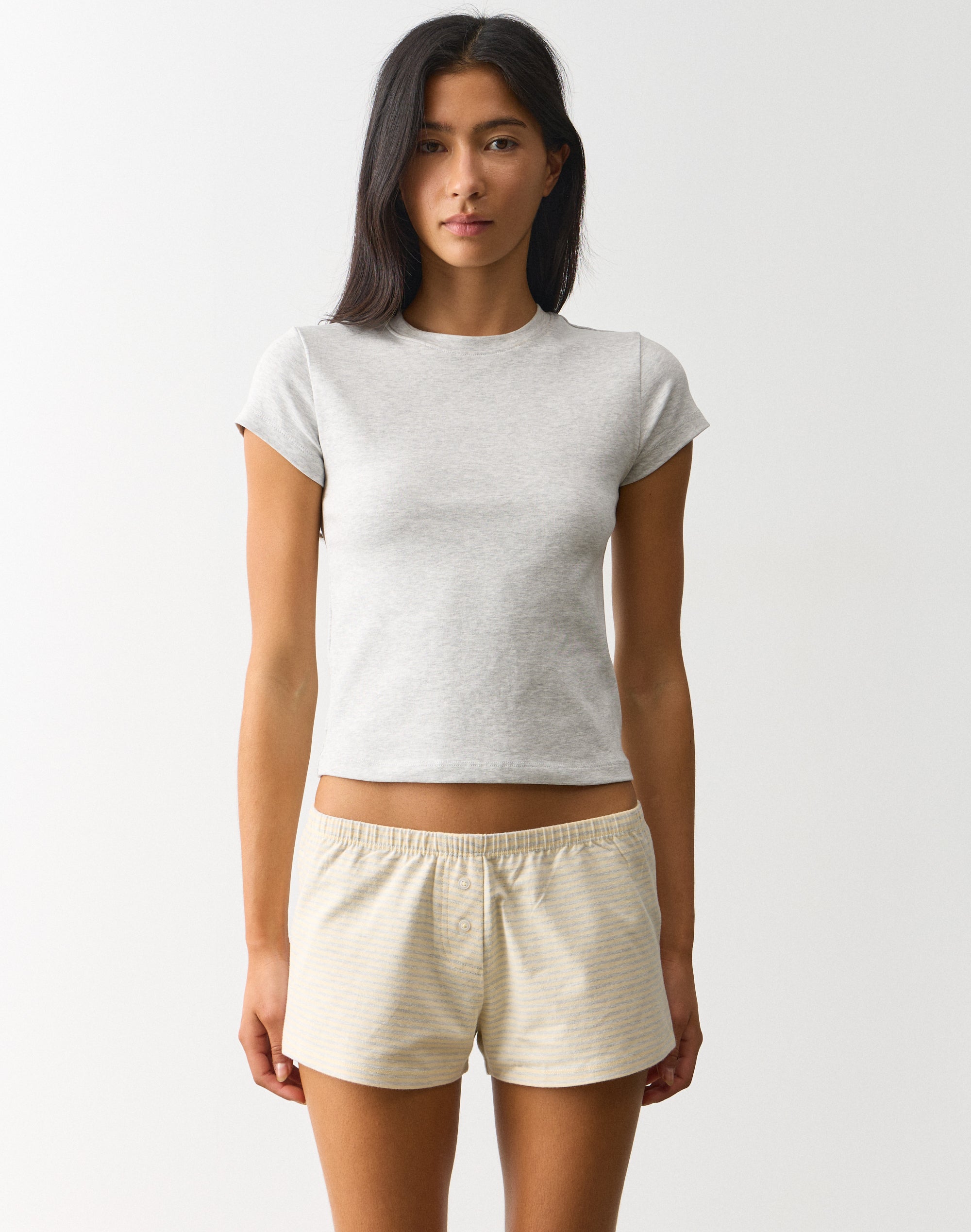 Cotton Mini Jersey Short in Pgm X Butter Royce Stripe | Glassons US