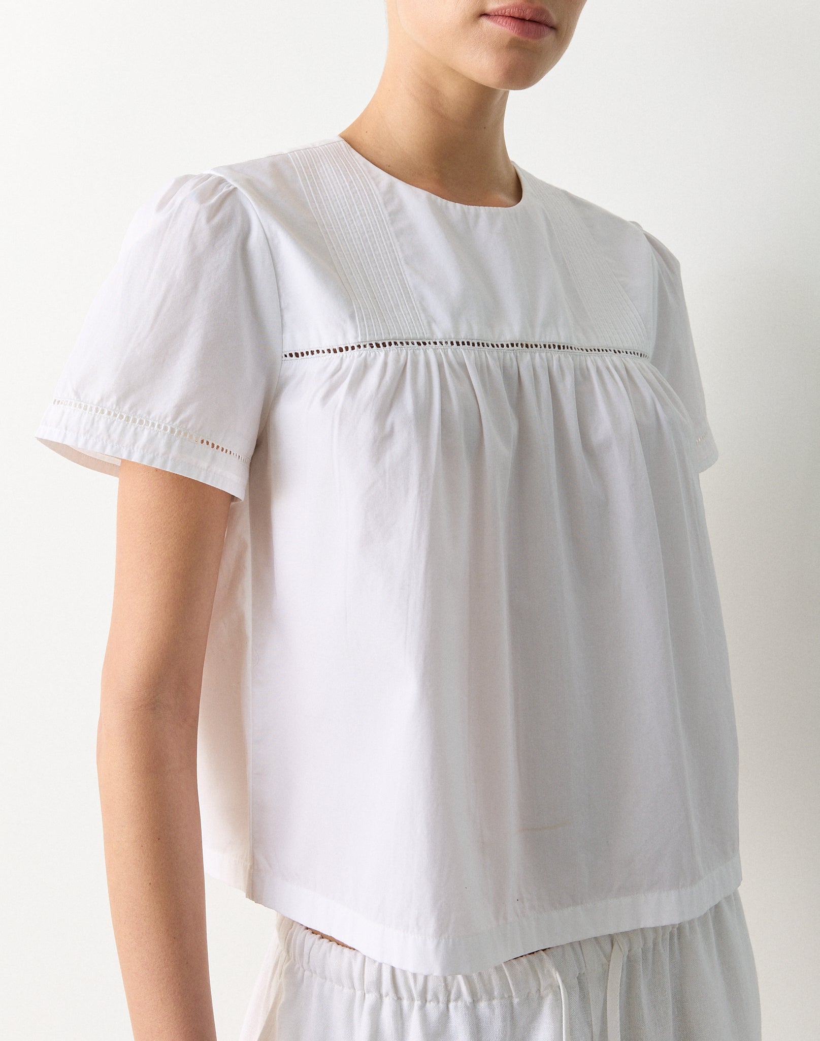 Cotton Babydoll Blouse in White | Glassons AU