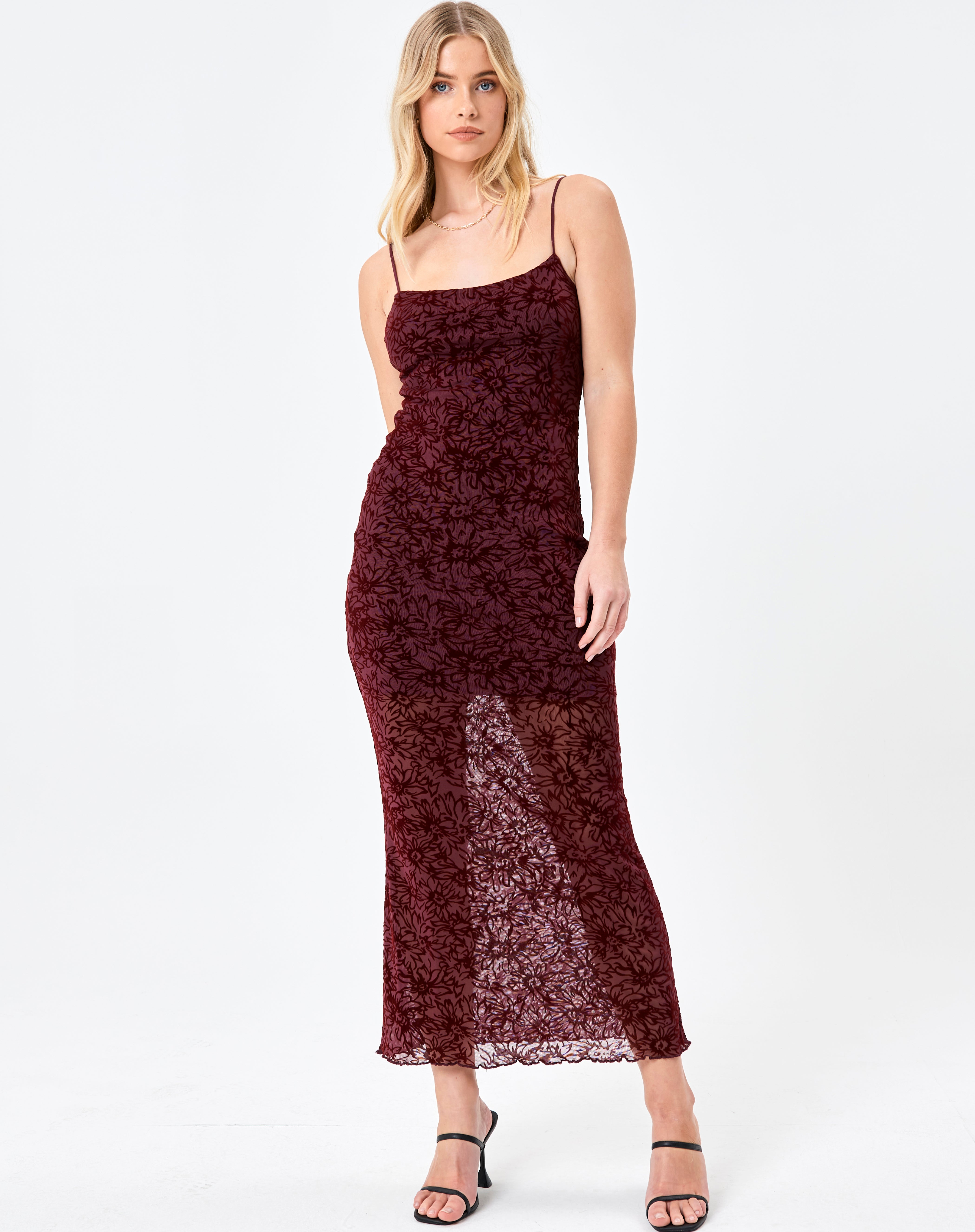 Print Mesh Maxi Dress in Print | Glassons