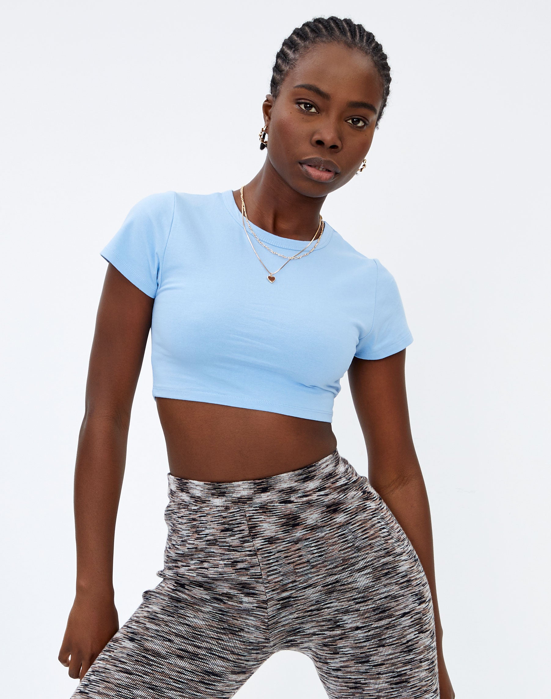 Baby Crop Tee in Blue | Glassons