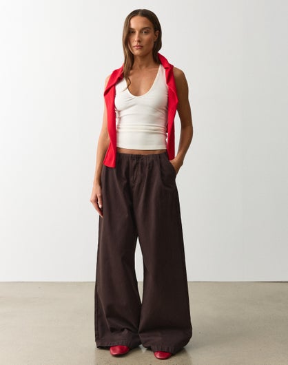 Low Rise Wide Leg Tailored Jean