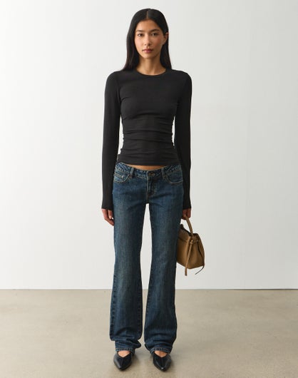Ultra Low Rise Kick Flare Jean