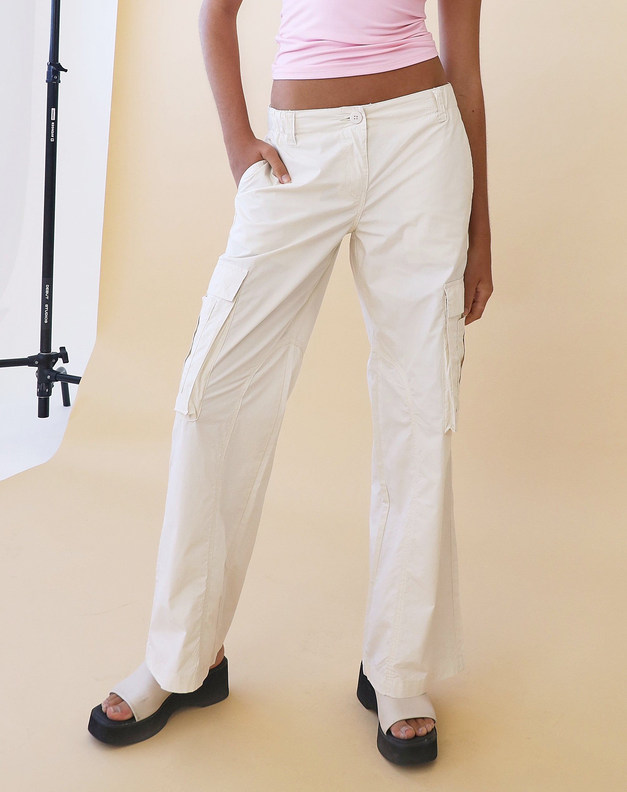 BDG Y2k Low-rise Cargo Pant in White | Lyst