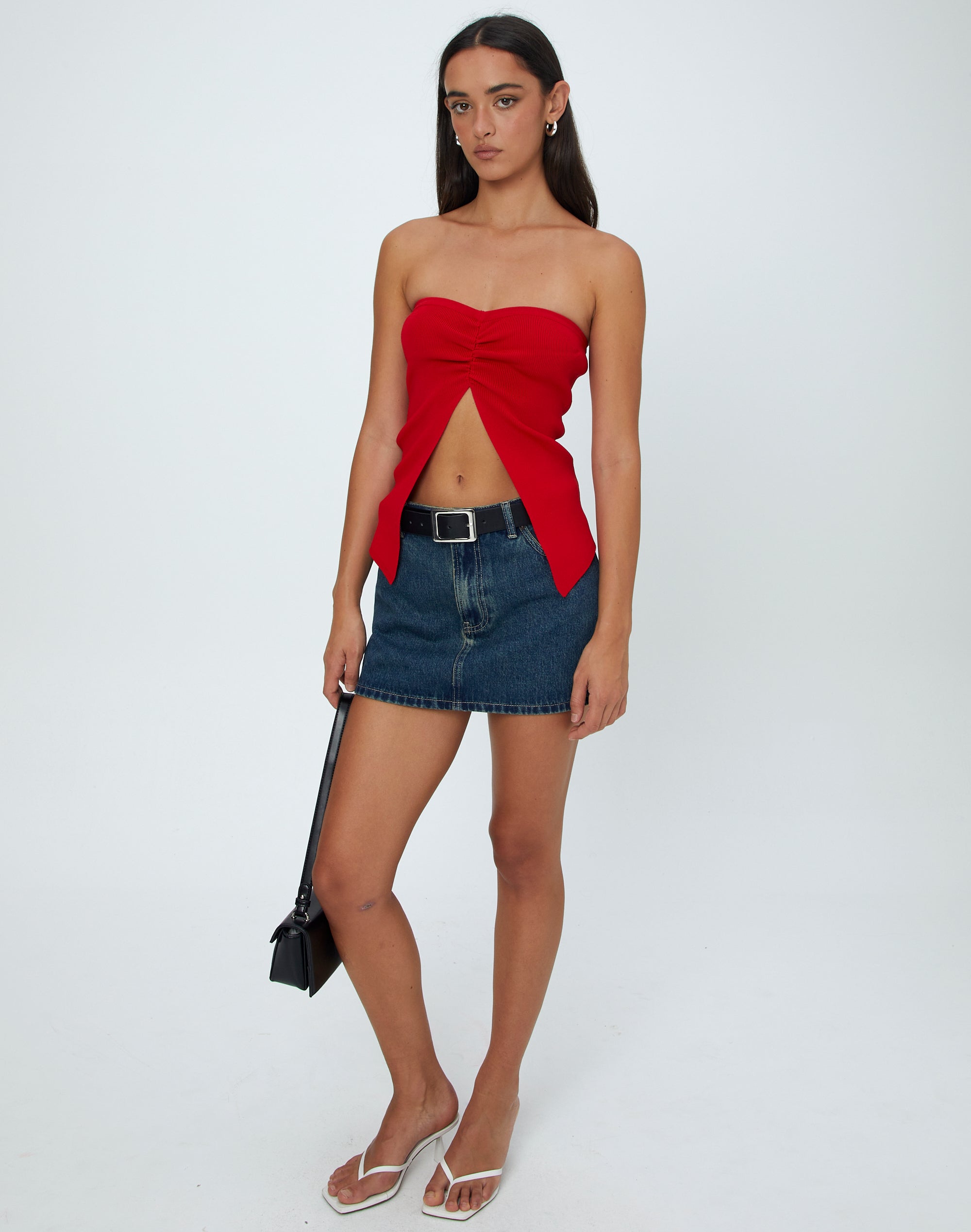 Strapless Split Front Top in Hang Up