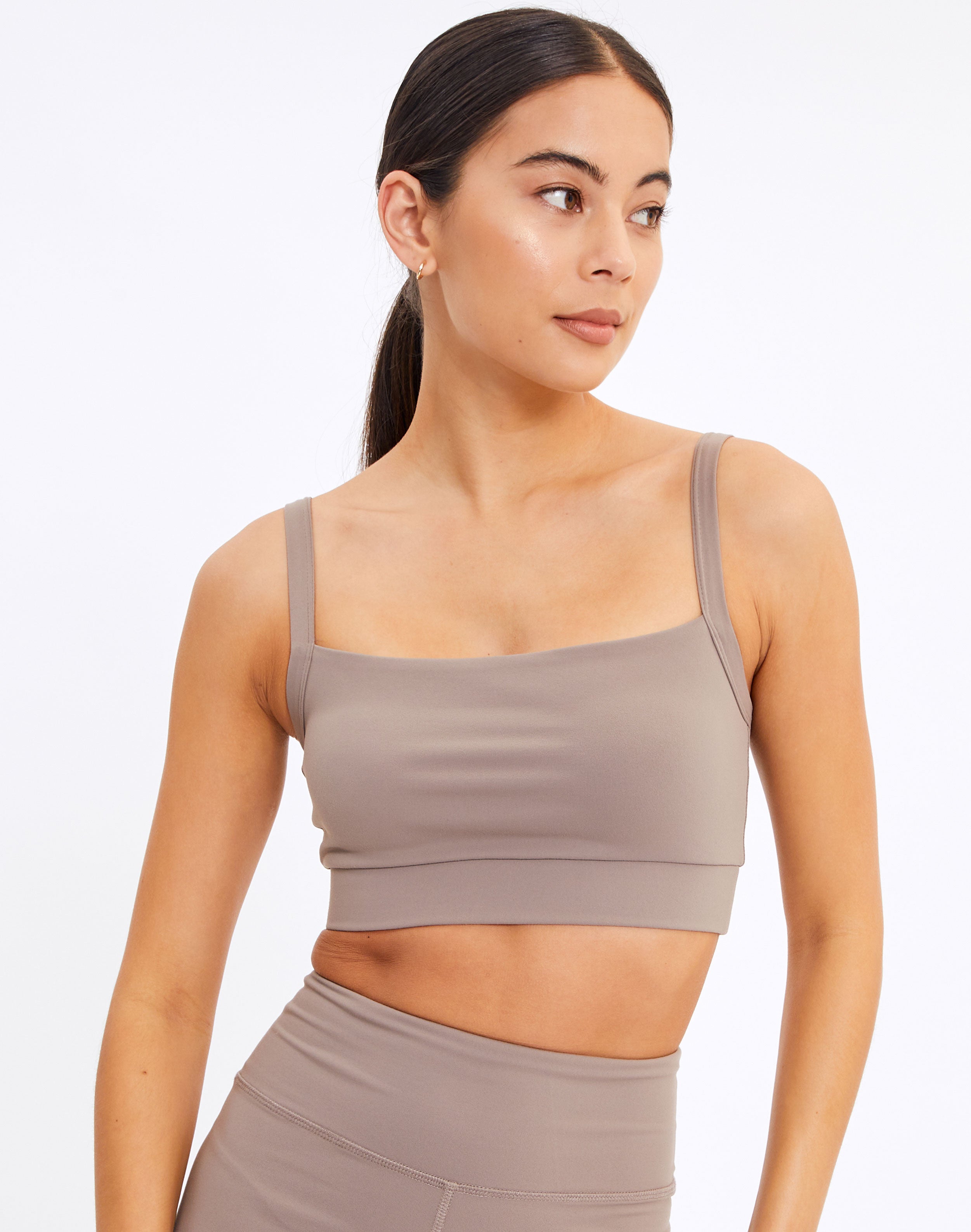 Active Supersoft Crop Top in Brown 