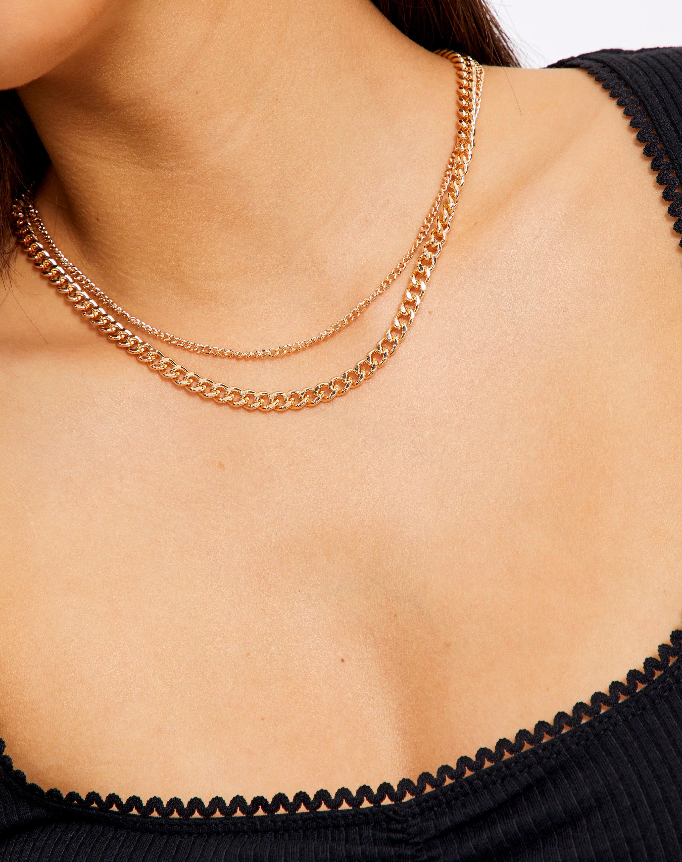 Layered Necklace 2 Pack in Metallic 