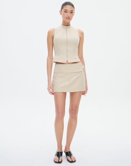 Tie Detail Cargo Mini Skirt