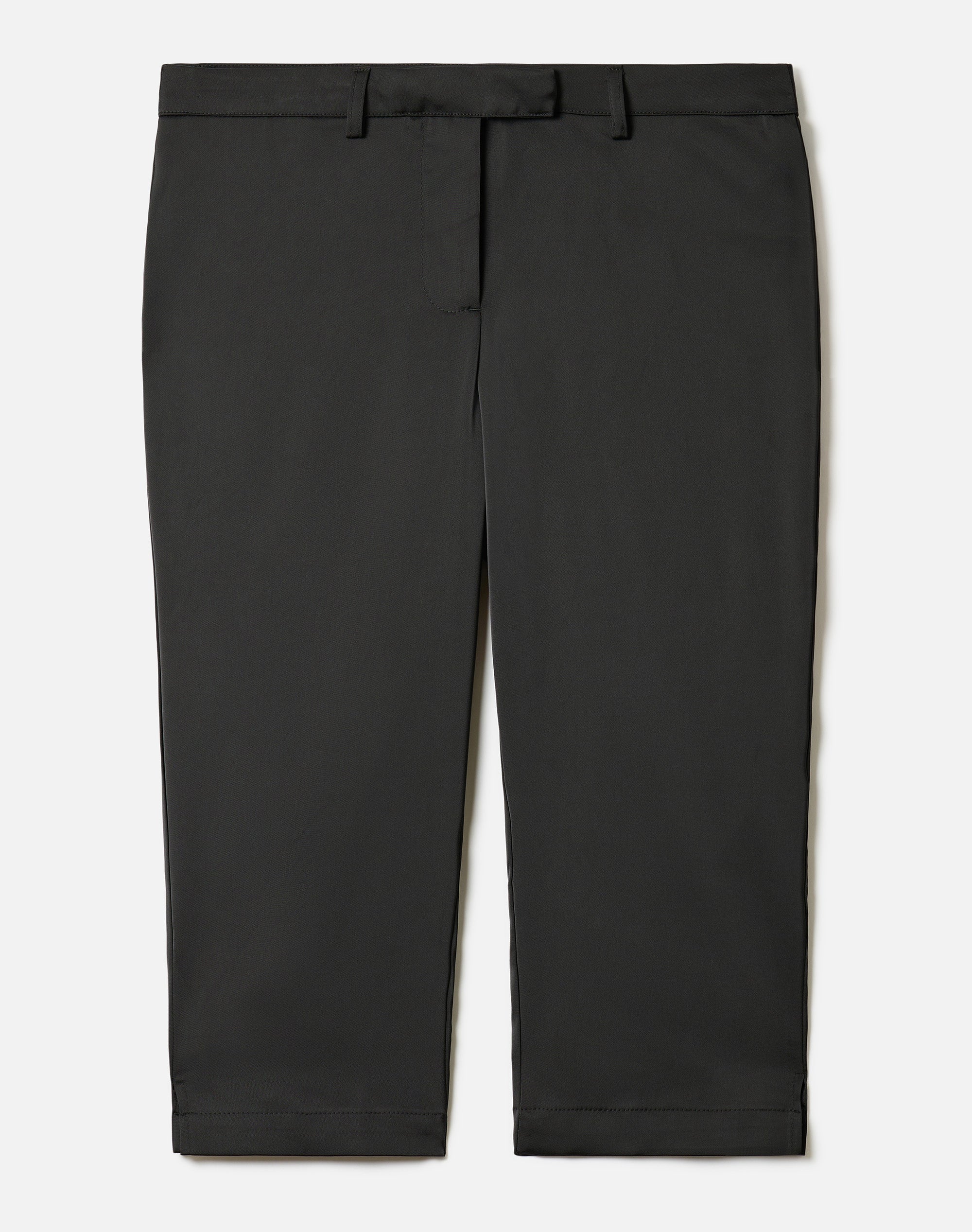 Tailored Satin Capri Pants in Black | Glassons US