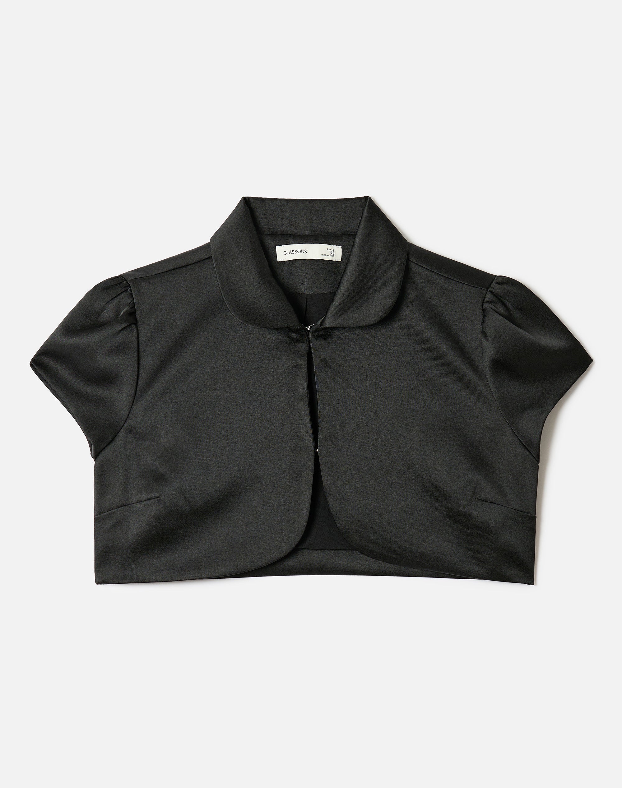 Satin Bolero in Black | Glassons US