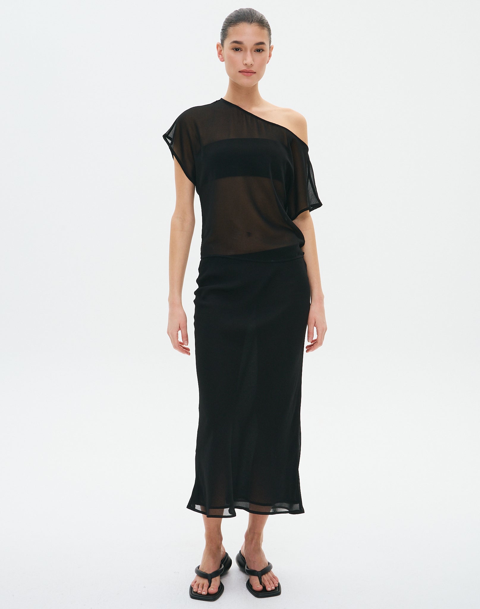 Chiffon Midi Skirt