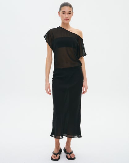 Chiffon Midi Skirt