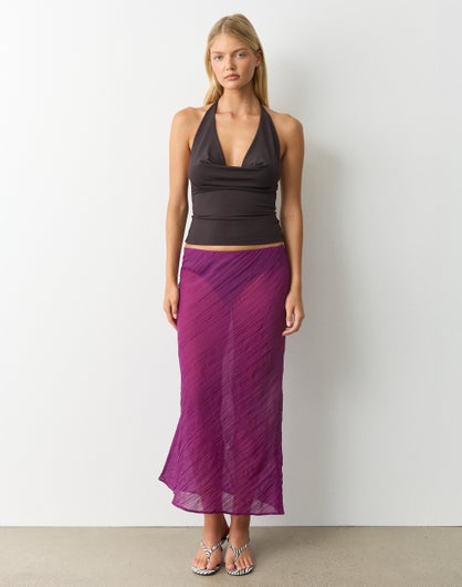 Textured Midi Skirt