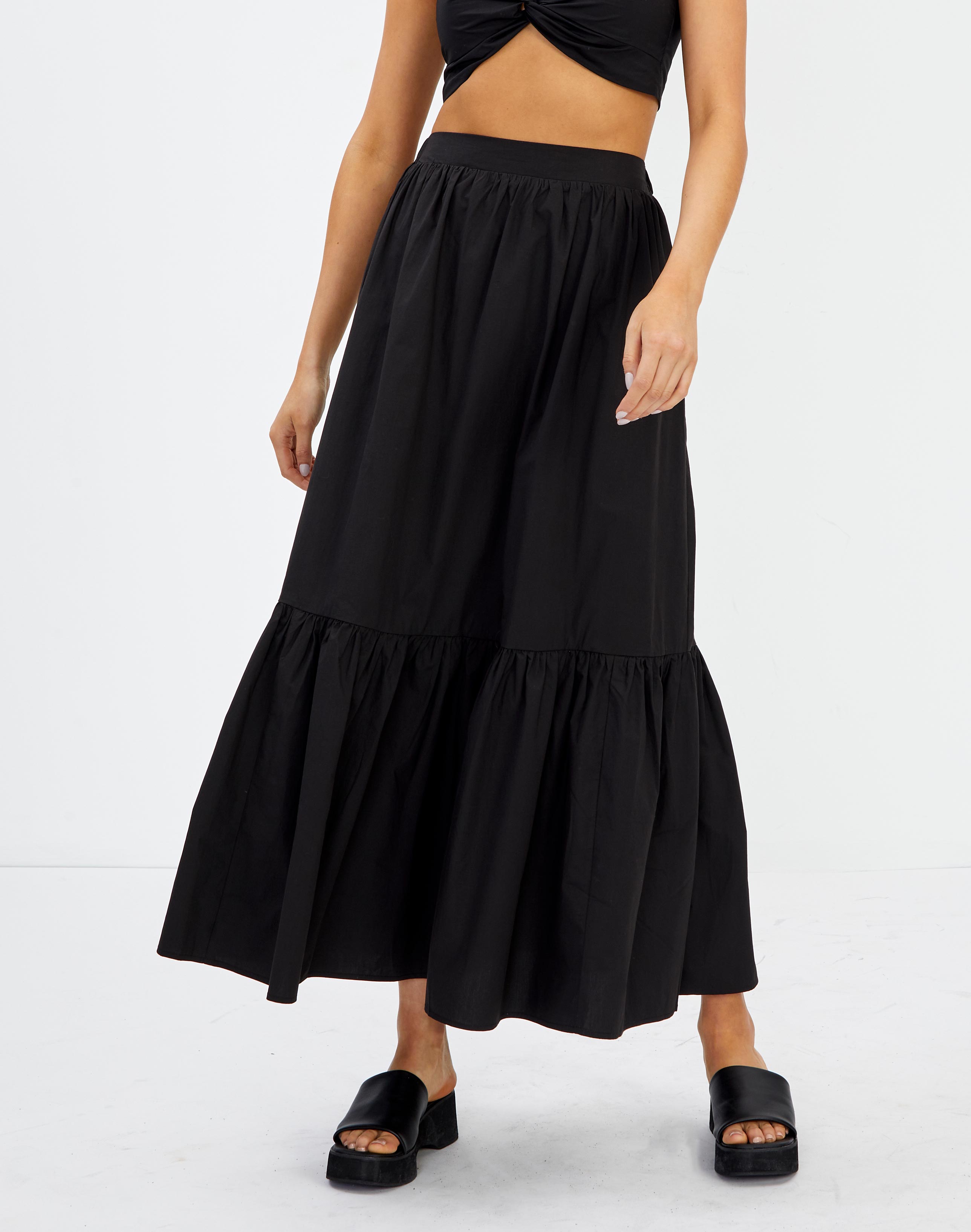 tiered maxi skirt 60