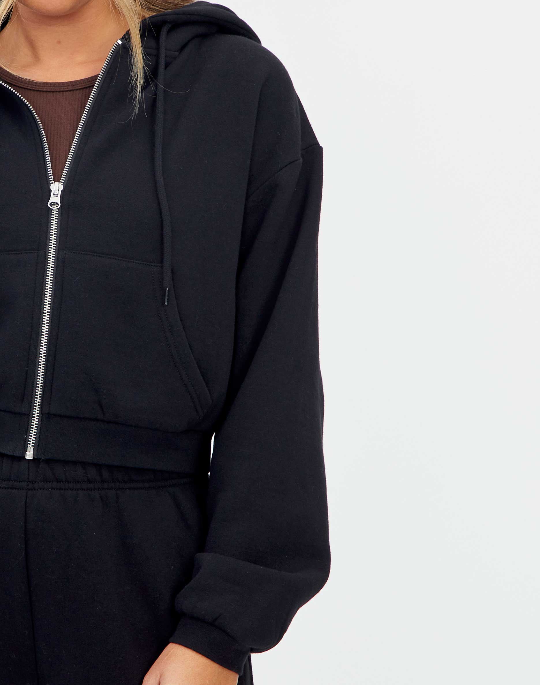 black zip up fleece