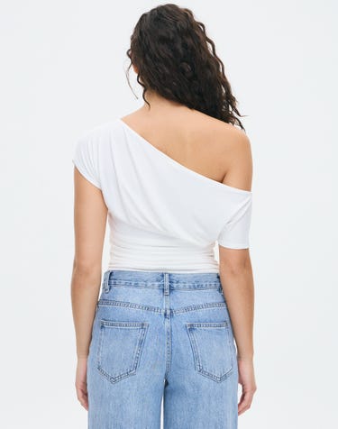 Ruched Off Shoulder Top