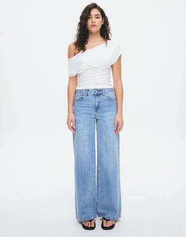 Ruched Off Shoulder Top