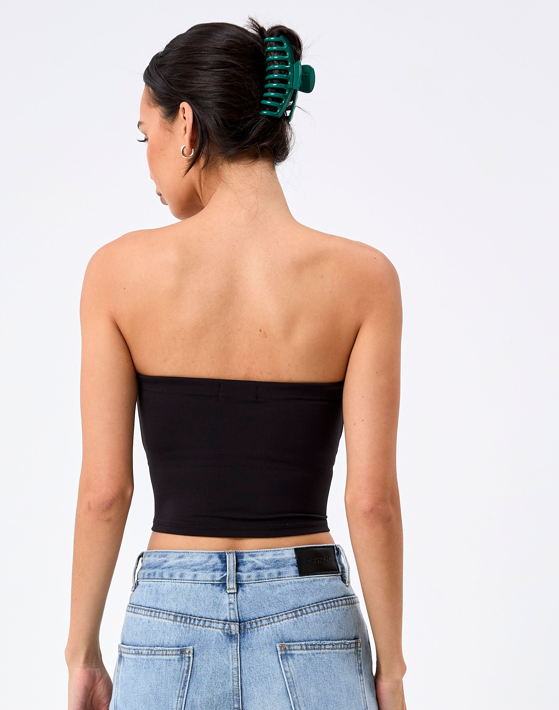 Bandeau Crop Top in Black | Glassons