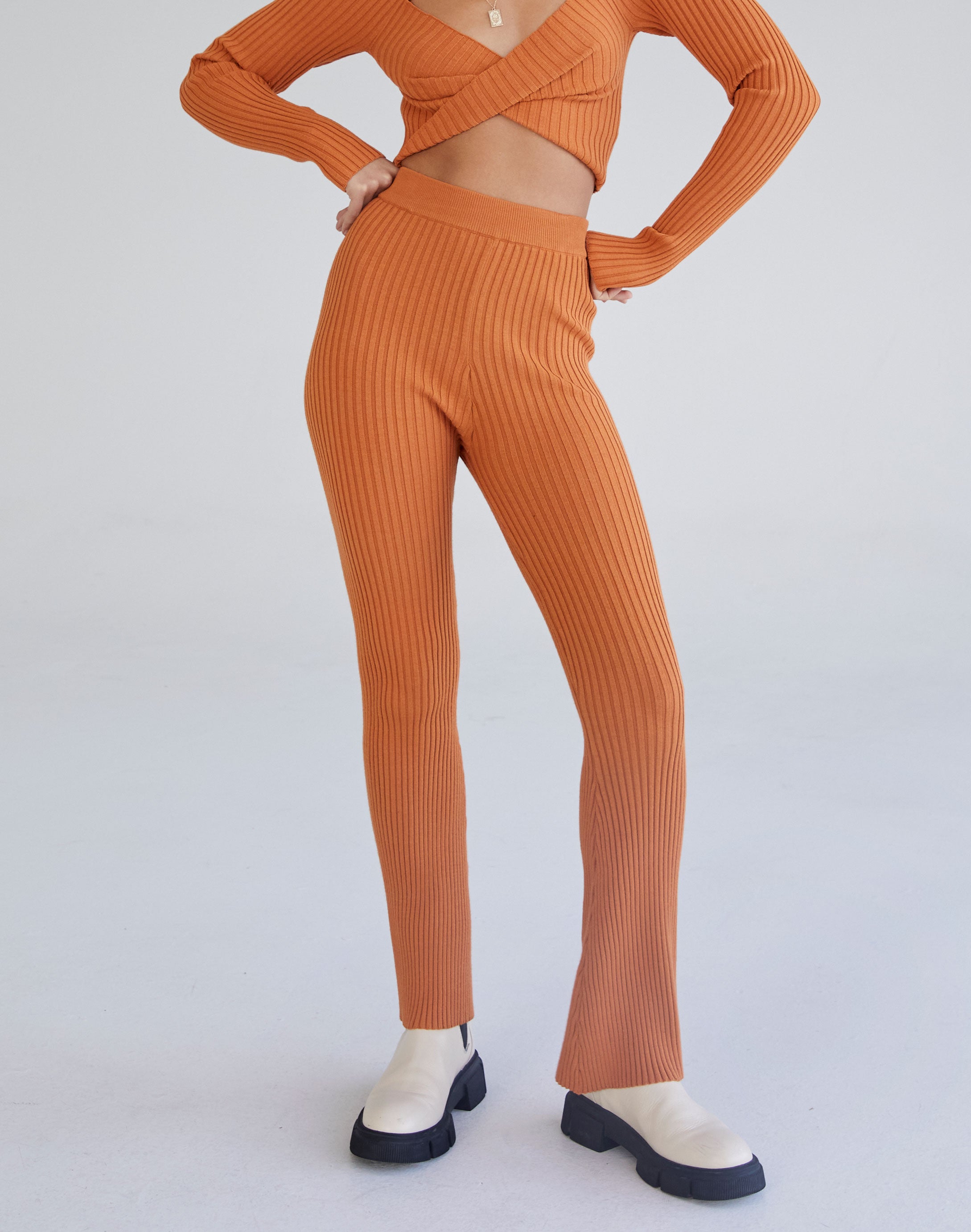 straight leg knit pants