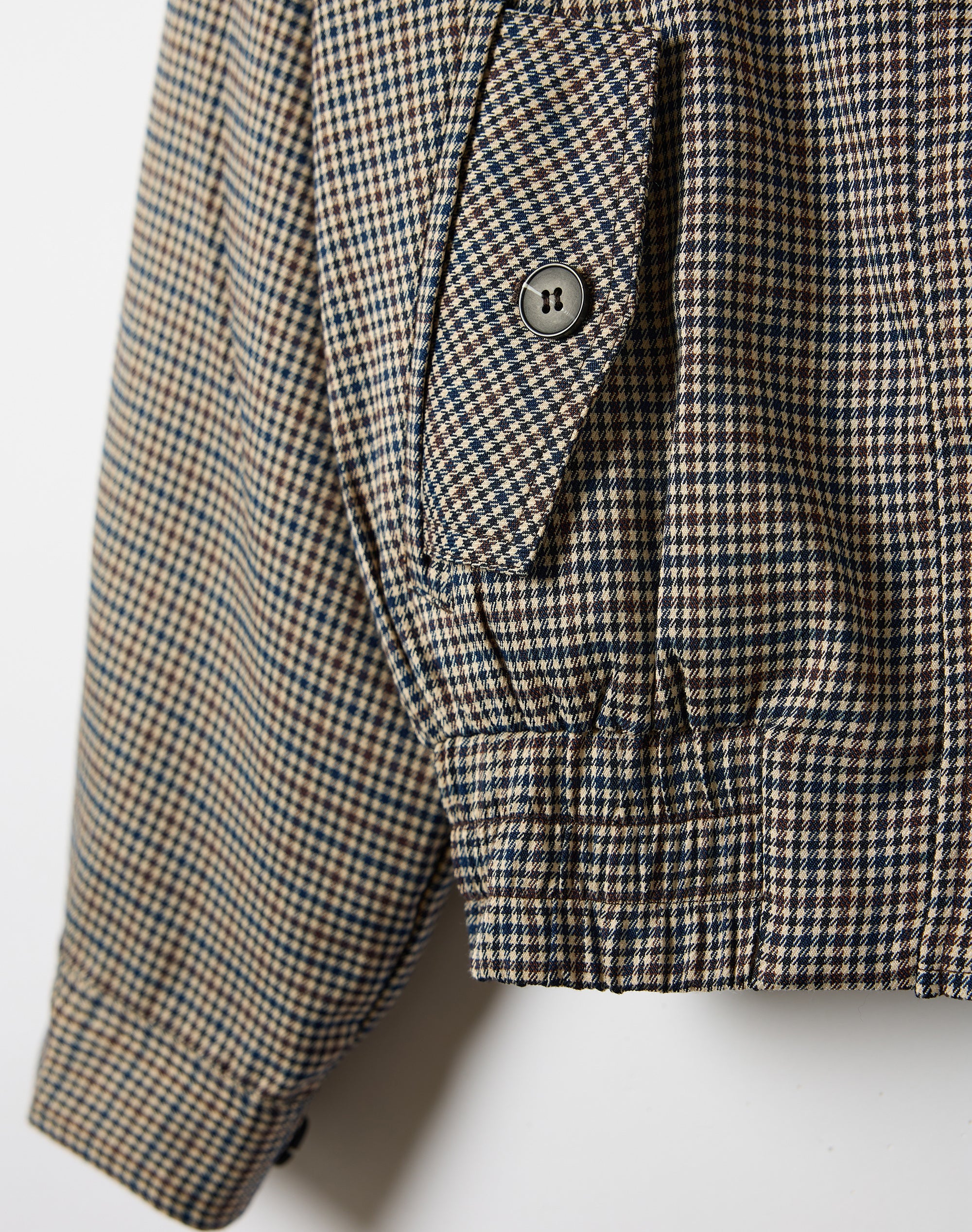 Gingham Zip Up Windbreaker Jacket in Saddle Houndstooth | Glassons US