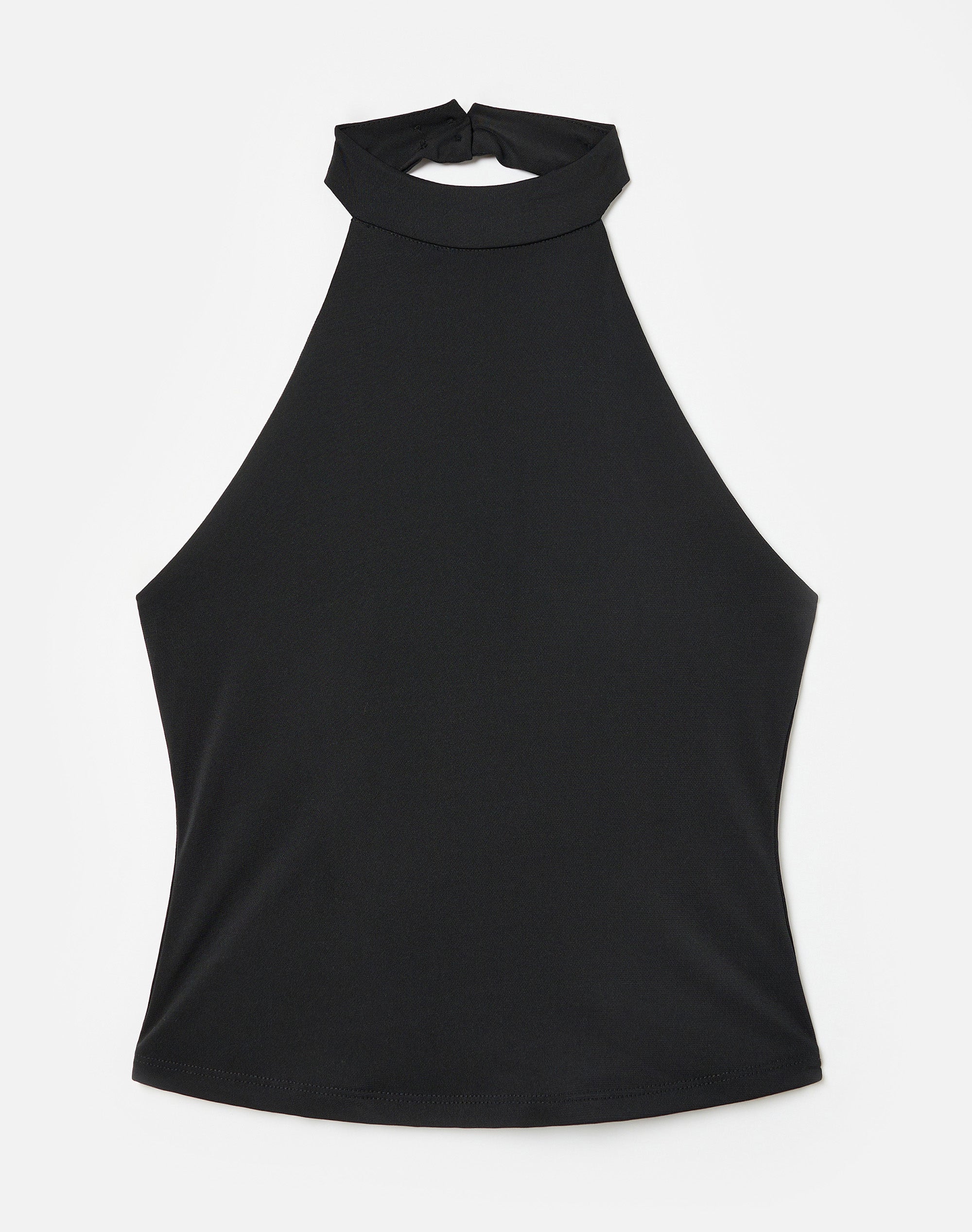 High Neck Top in Black | Glassons US