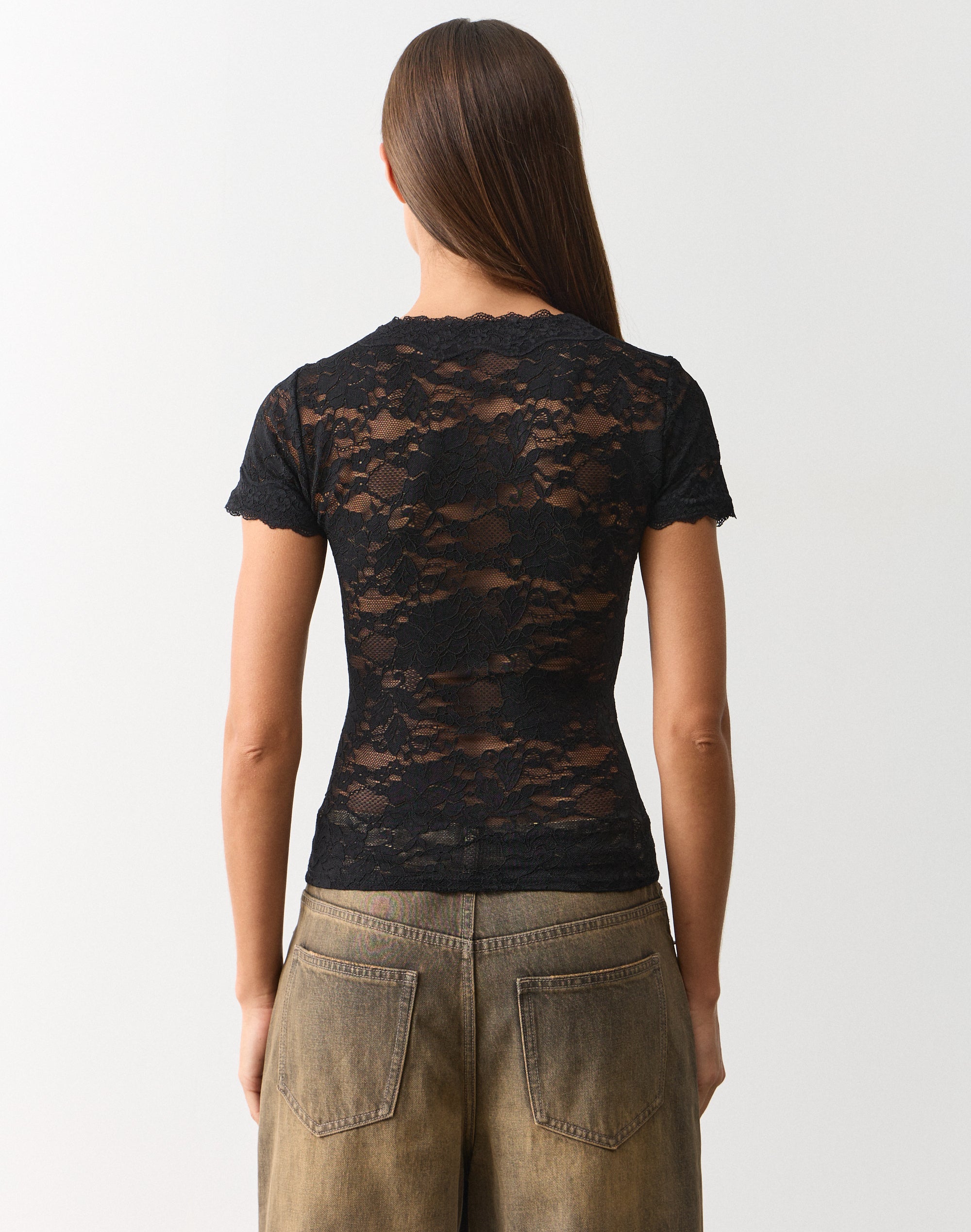 Lace Hook And Eye Top in Black | Glassons AU