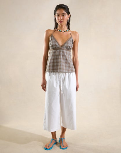 Poplin Low Rise Capri Pant