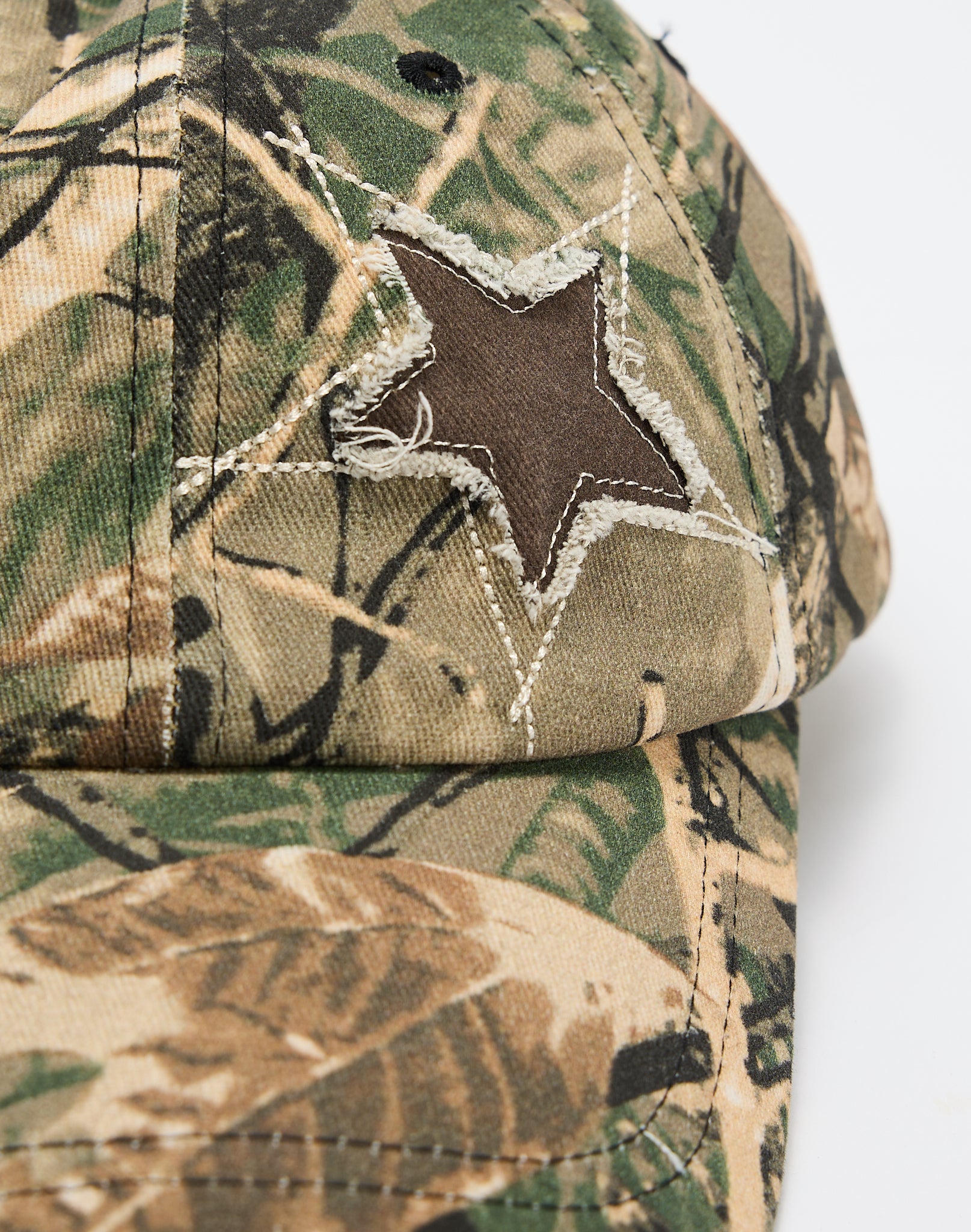 NWOT KHAKI DISTRESSED STAR HAT OS Distressed Cap (A13AC401-KHAKI) main image 4