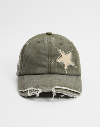 Distressed Star Cap in Washed Navy X Pink | Glassons SG display picture 3