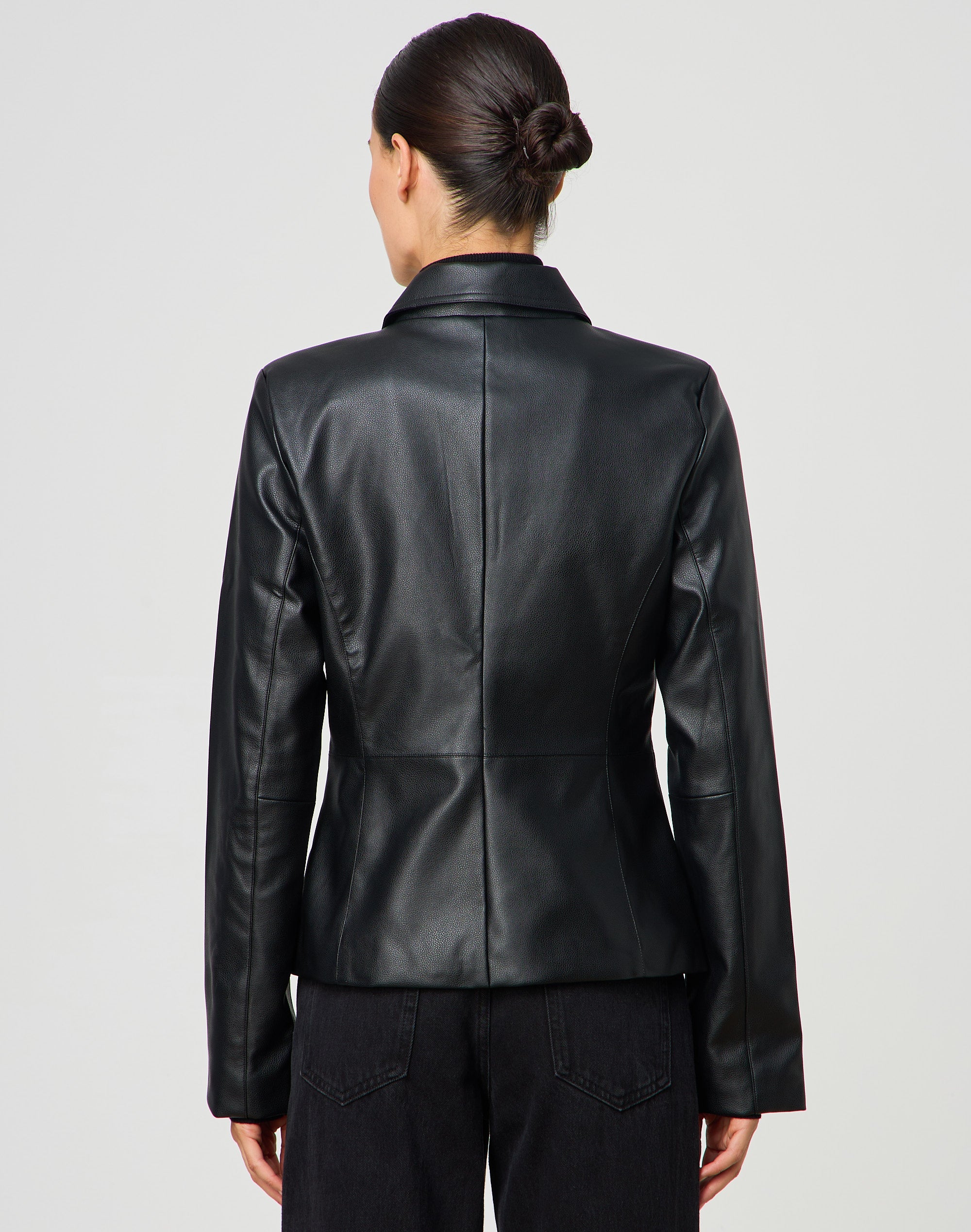 Double Zip Faux Leather Jacket in Black | Glassons AU
