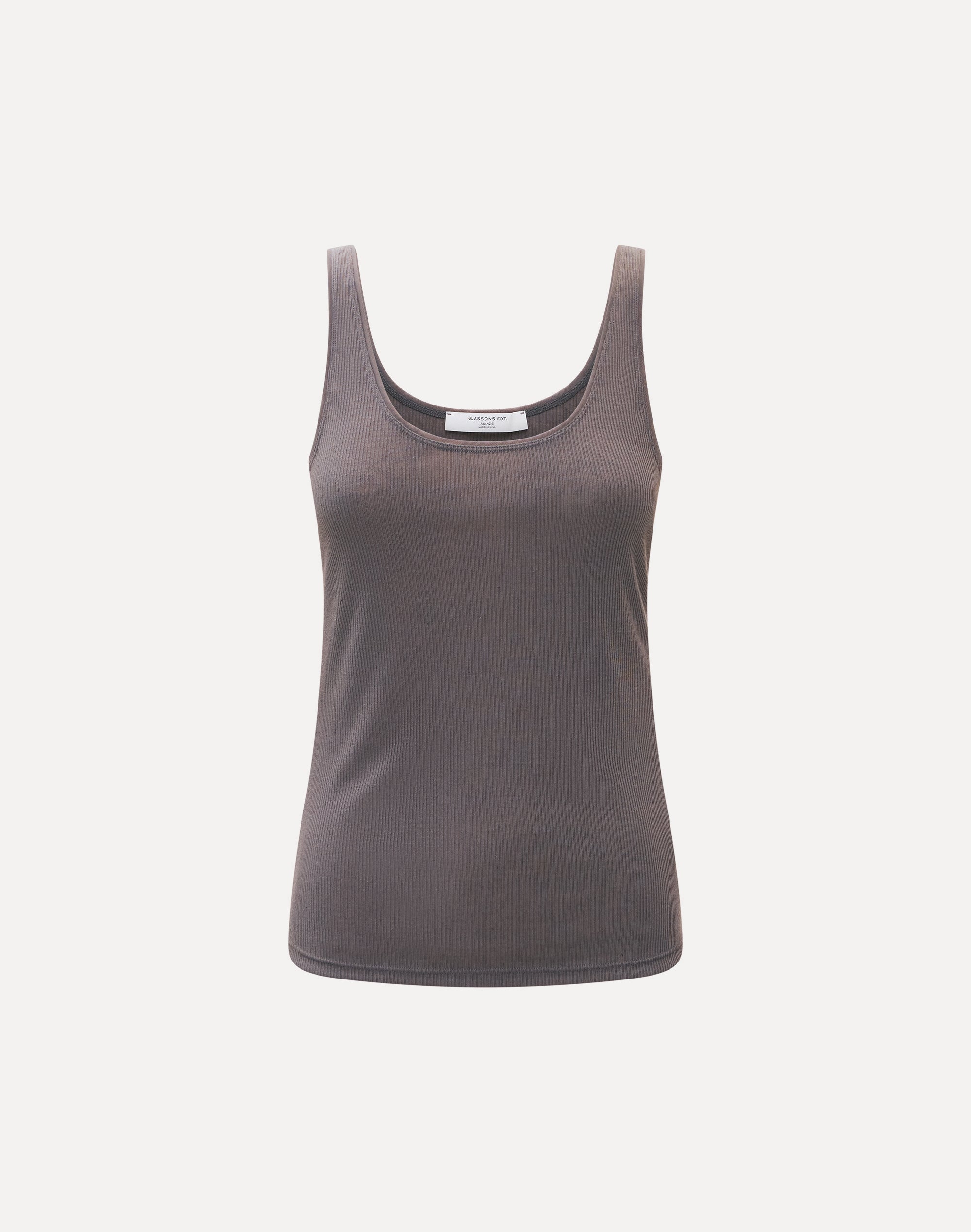 Edt. Linen Blend Scoop Neck Tank in Light Disco | Glassons
