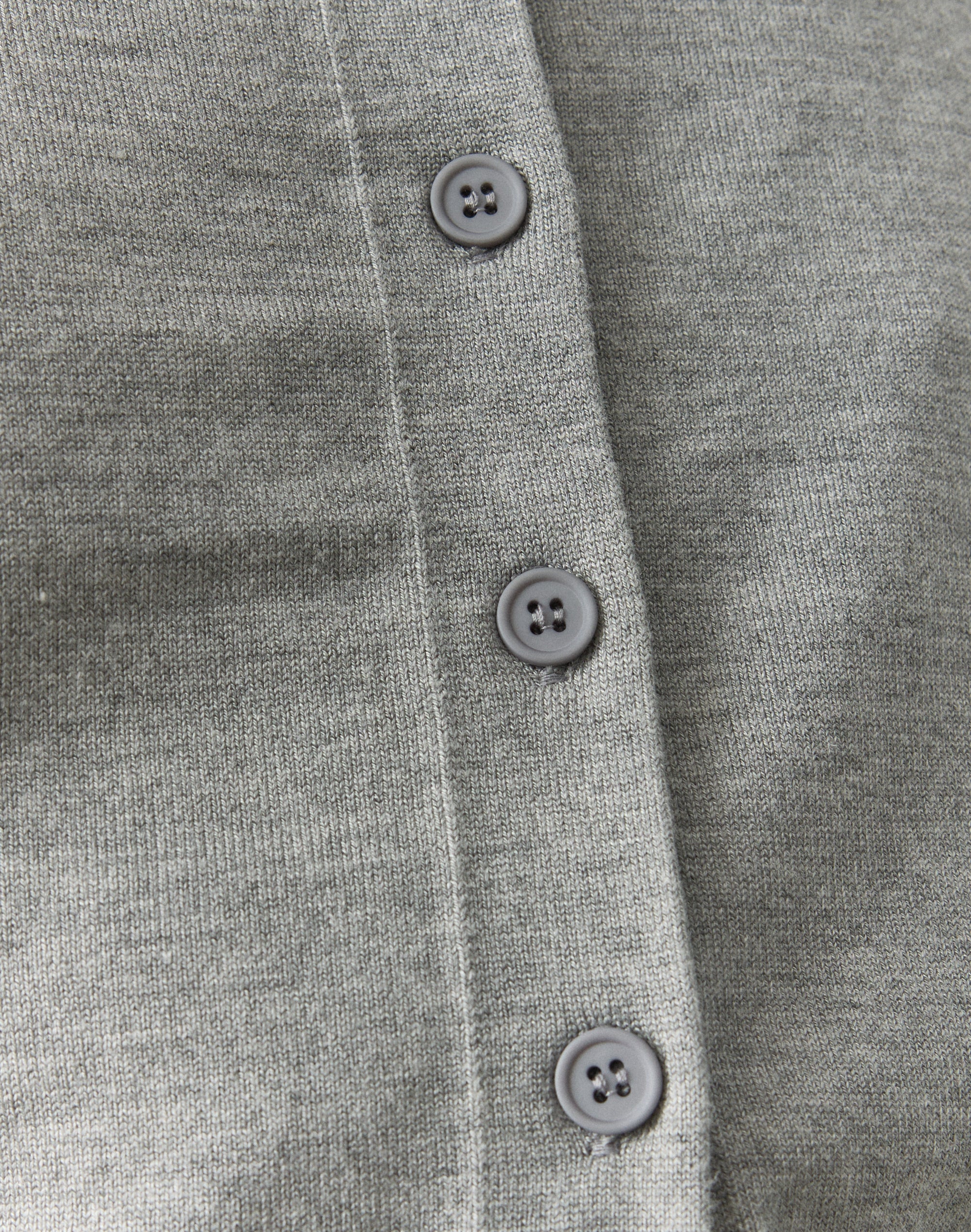 Scoop Neck Knit Cardigan in Grey Marle | Glassons US