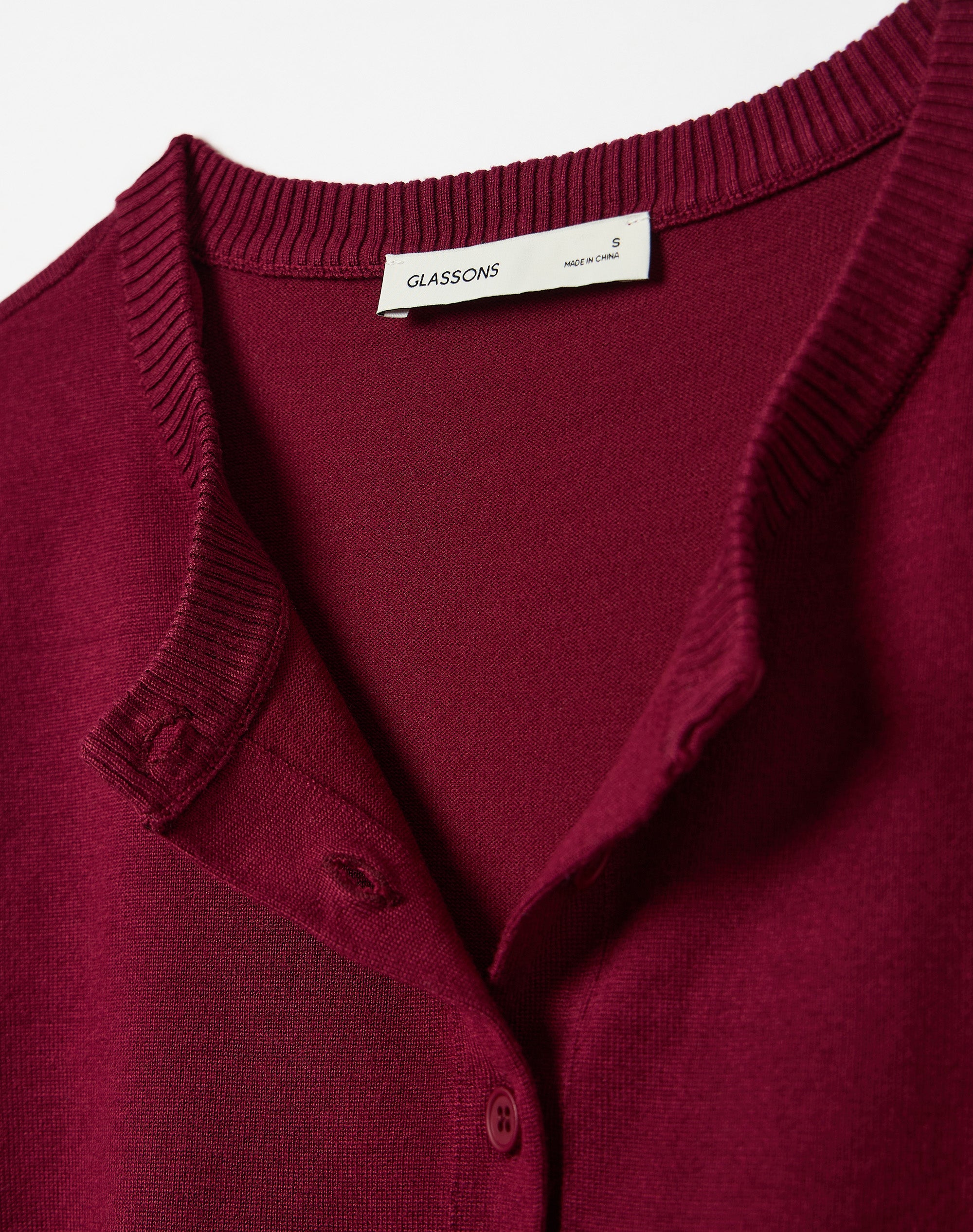 Scoop Neck Knit Cardigan in Moody Plum | Glassons US