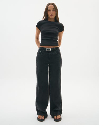 Low Rise Wide Leg Jean