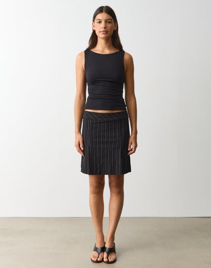 Low Rise Pencil Midi Skirt
