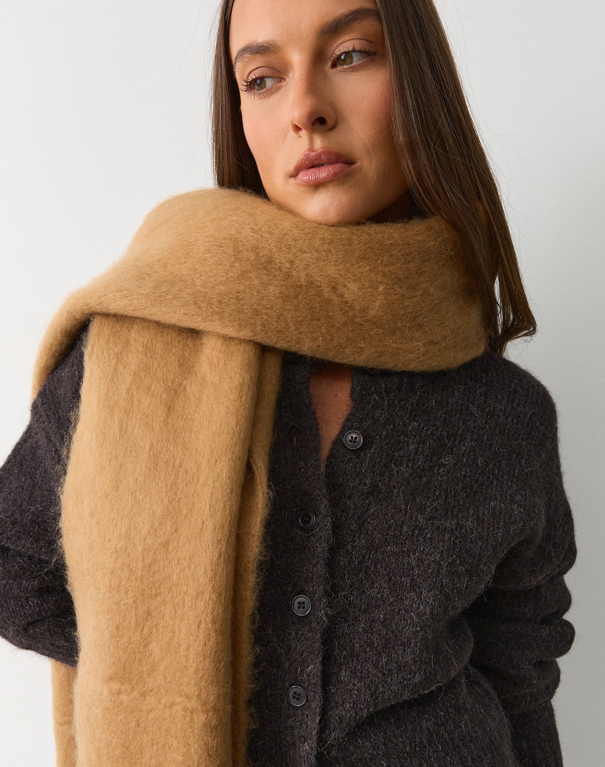 Thick Knit Scarf in Caramel Sundae | Glassons