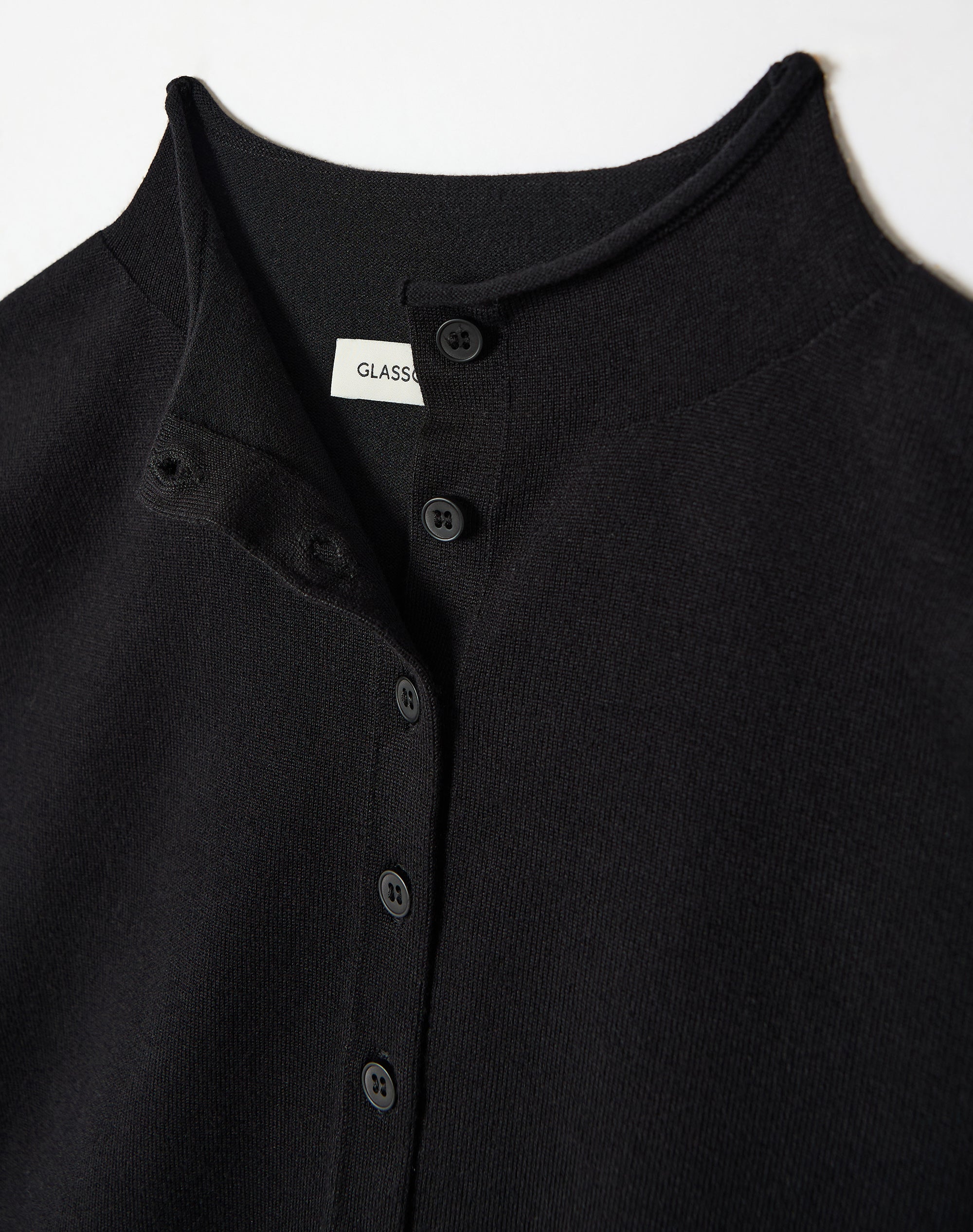 Cinched Funnel Neck Cardigan in Black | Glassons US