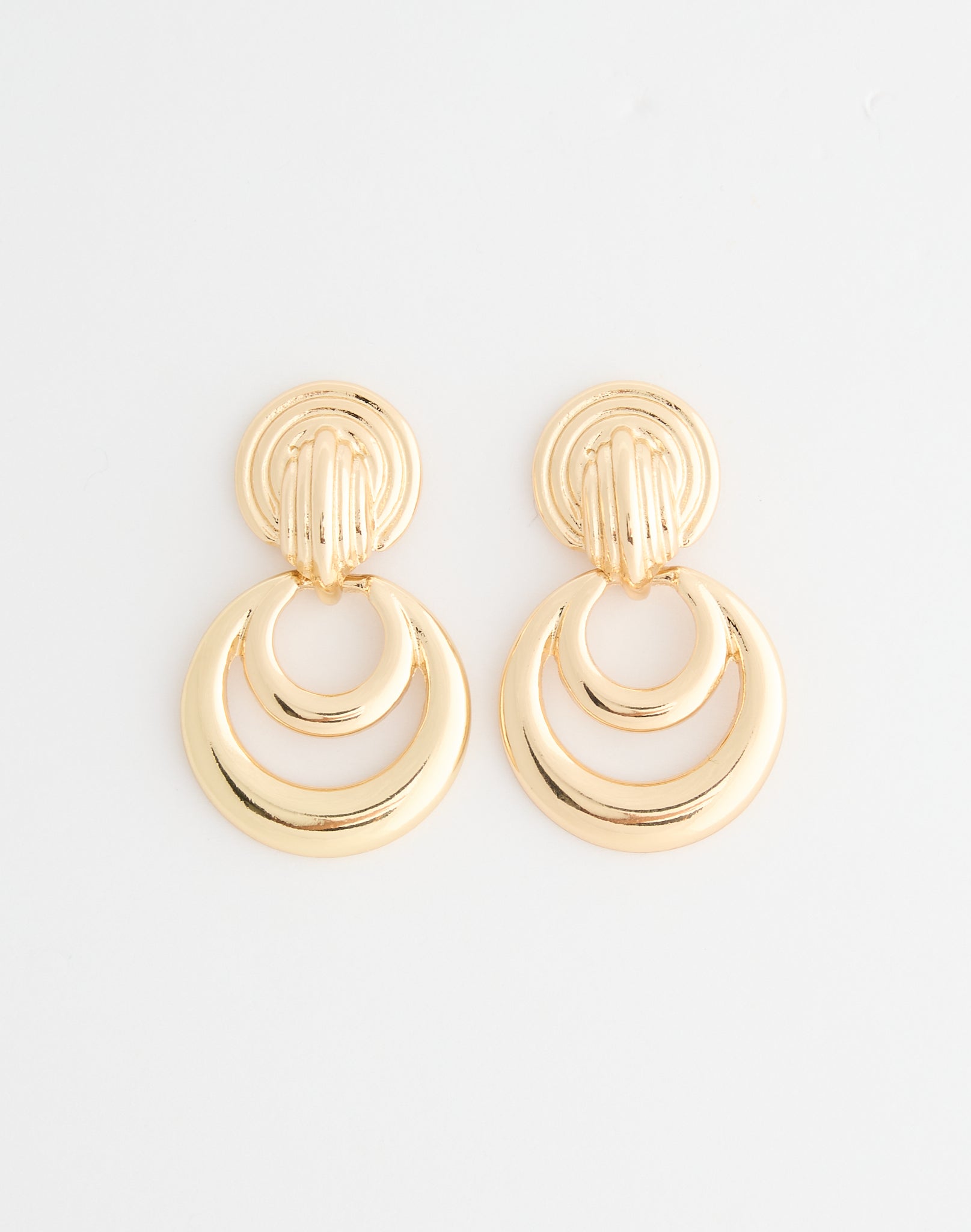 Two Pack Hoop Clasp Earring in Gold | Glassons US