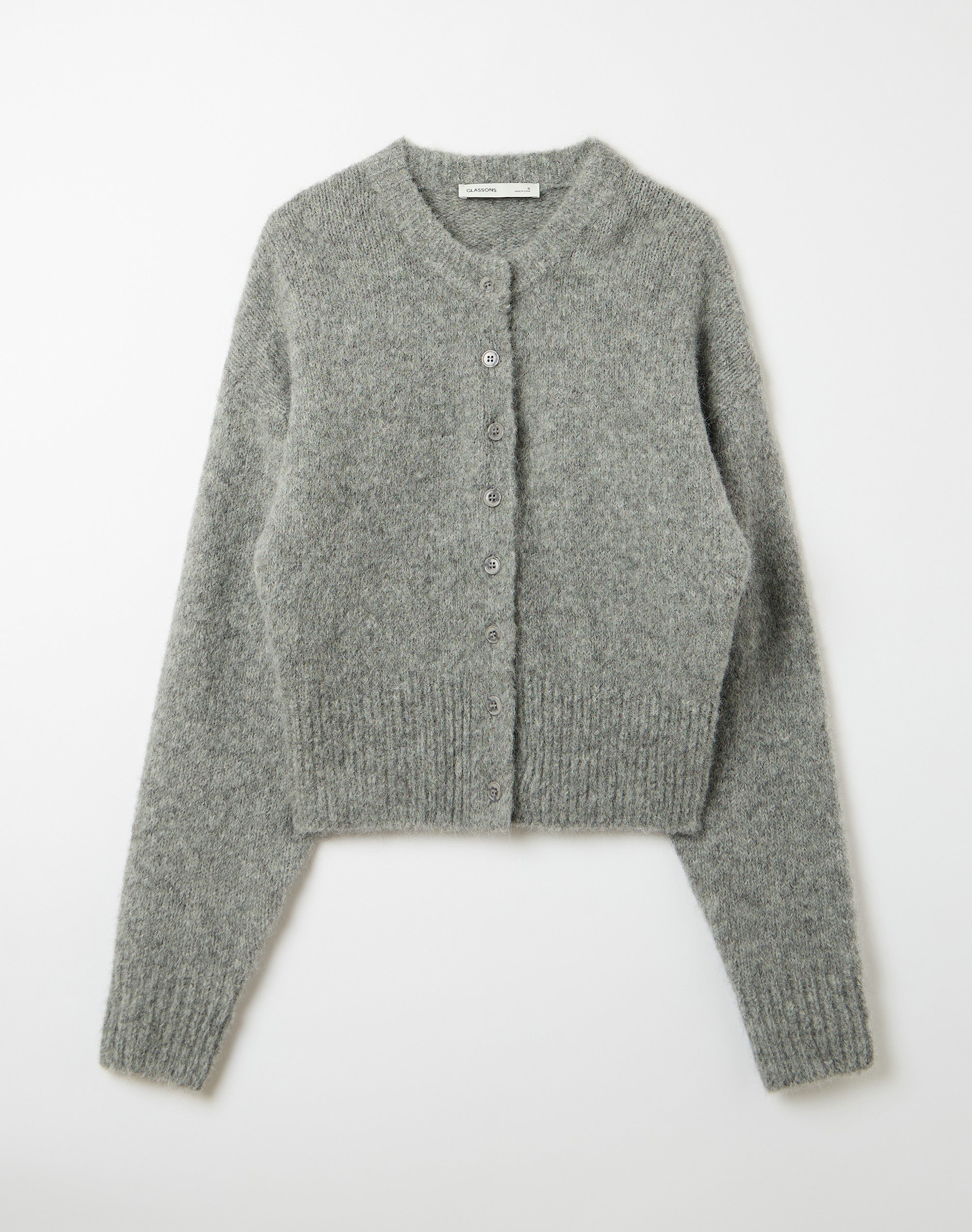 Alpaca Blend Knit Cardigan in Grey Marle | Glassons