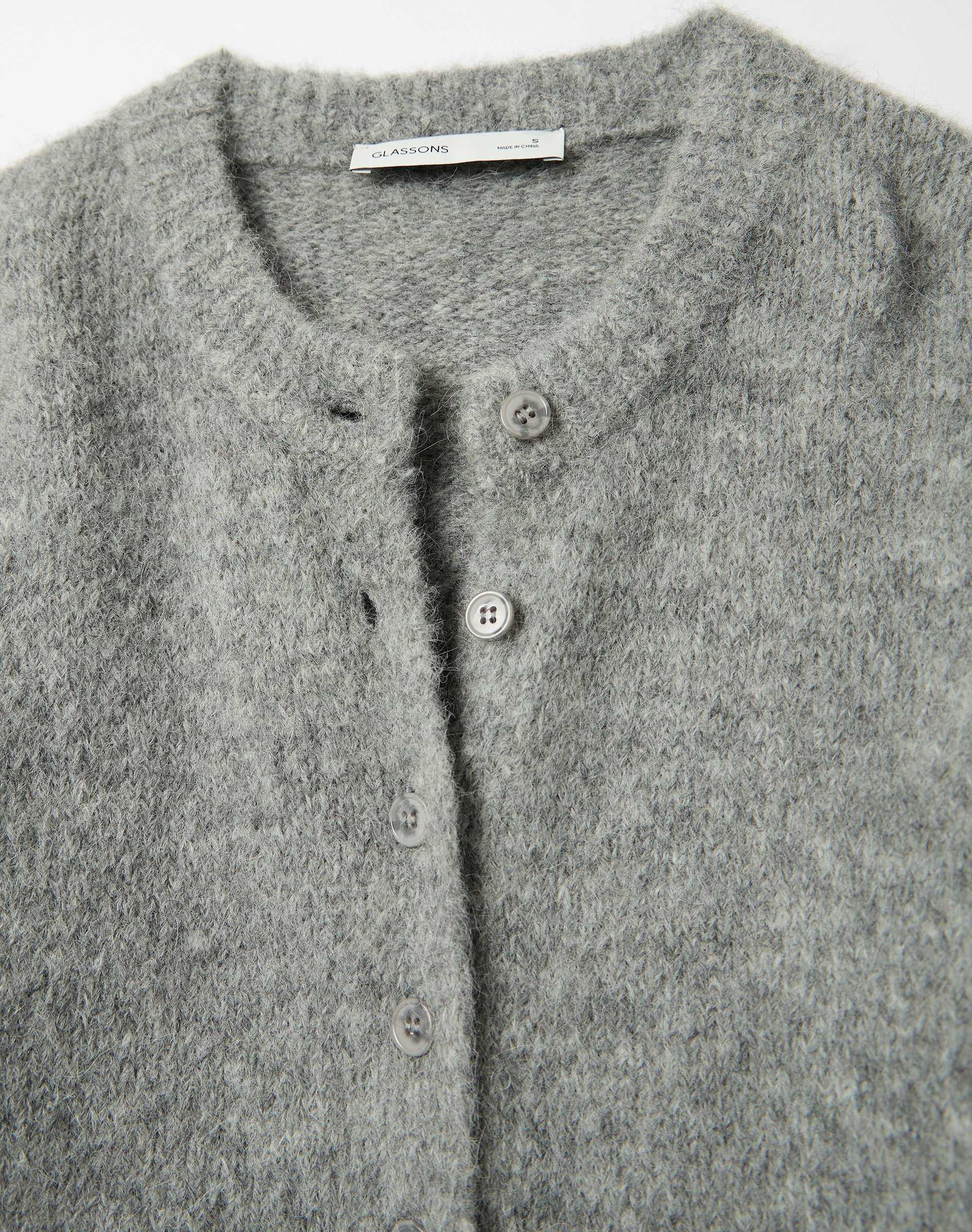 Alpaca Blend Knit Cardigan in Grey Marle | Glassons