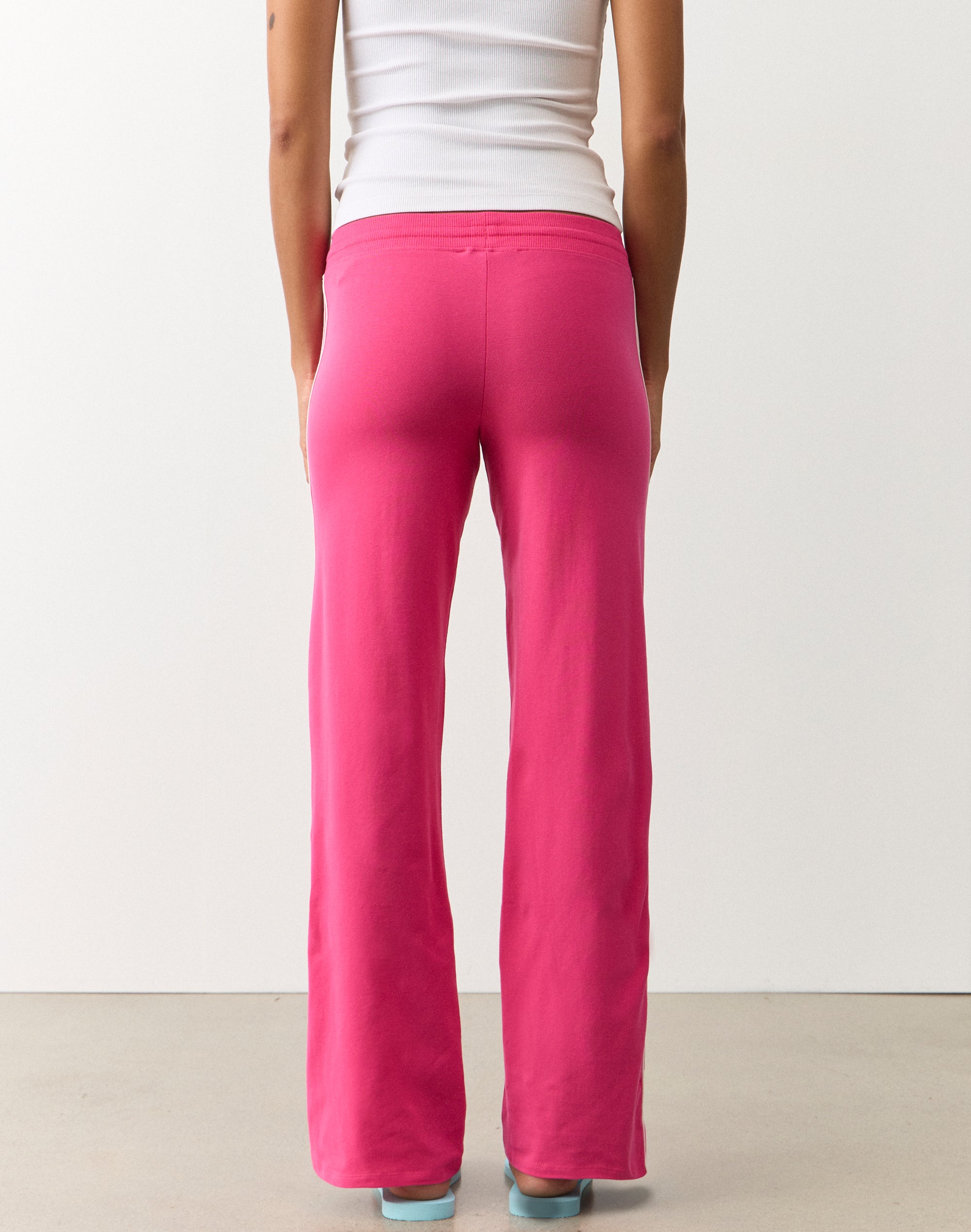 Cotton Relaxed Straight Leg Pants in Pink Paradise X Cosmo